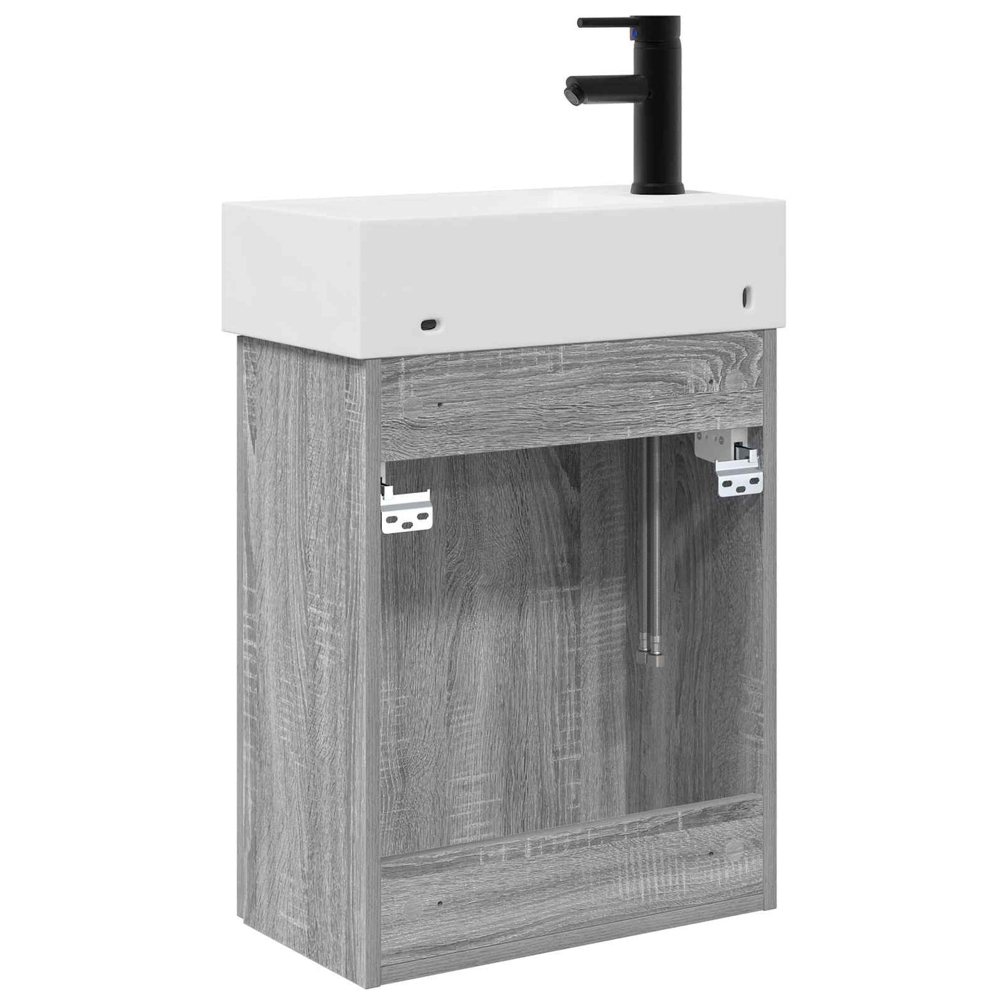 vidaXL Μονάδα μπάνιου με βρύση Γκρι Sonoma 45,5 x 22,5 x 84 εκ