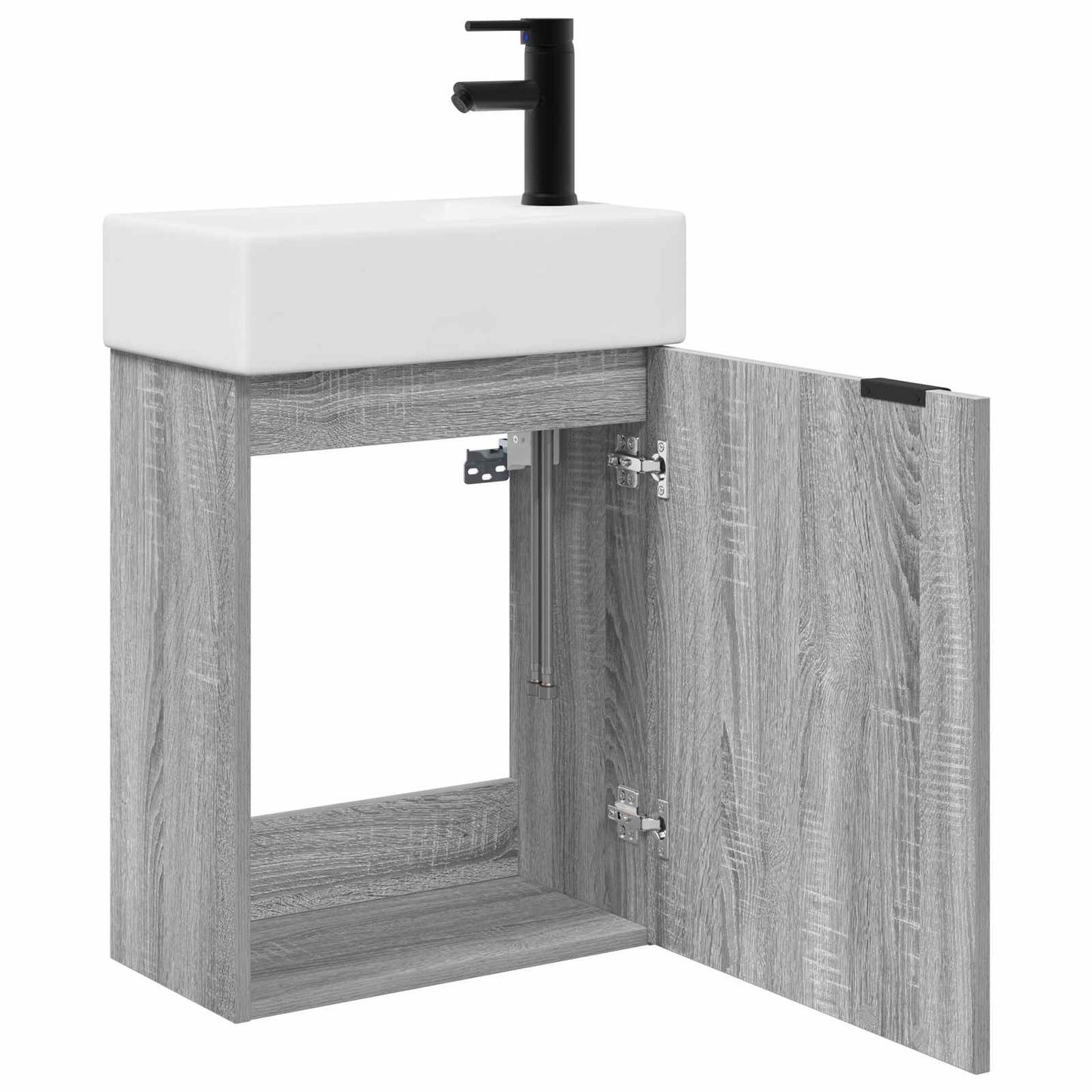 vidaXL Μονάδα μπάνιου με βρύση Γκρι Sonoma 45,5 x 22,5 x 84 εκ