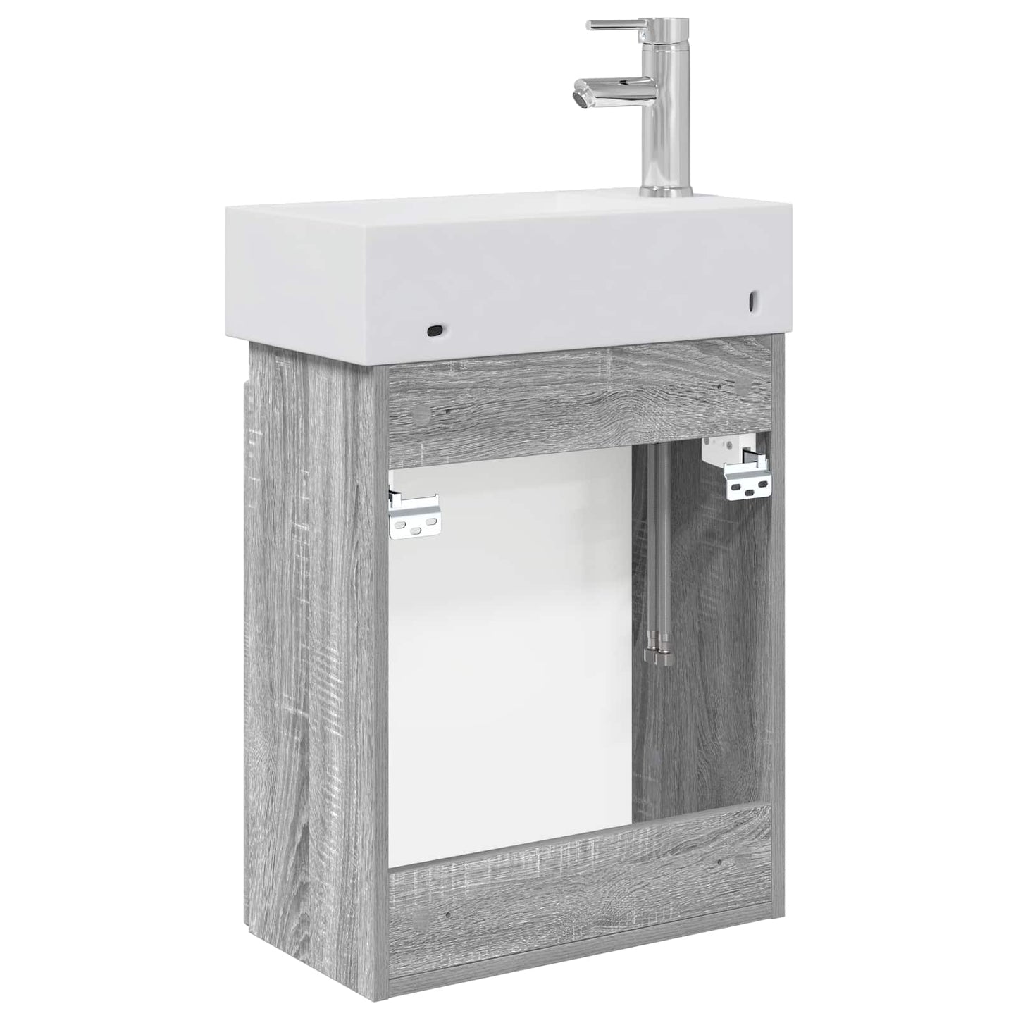 vidaXL Μονάδα μπάνιου με βρύση Γκρι Sonoma 45,5 x 22,5 x 84 εκ