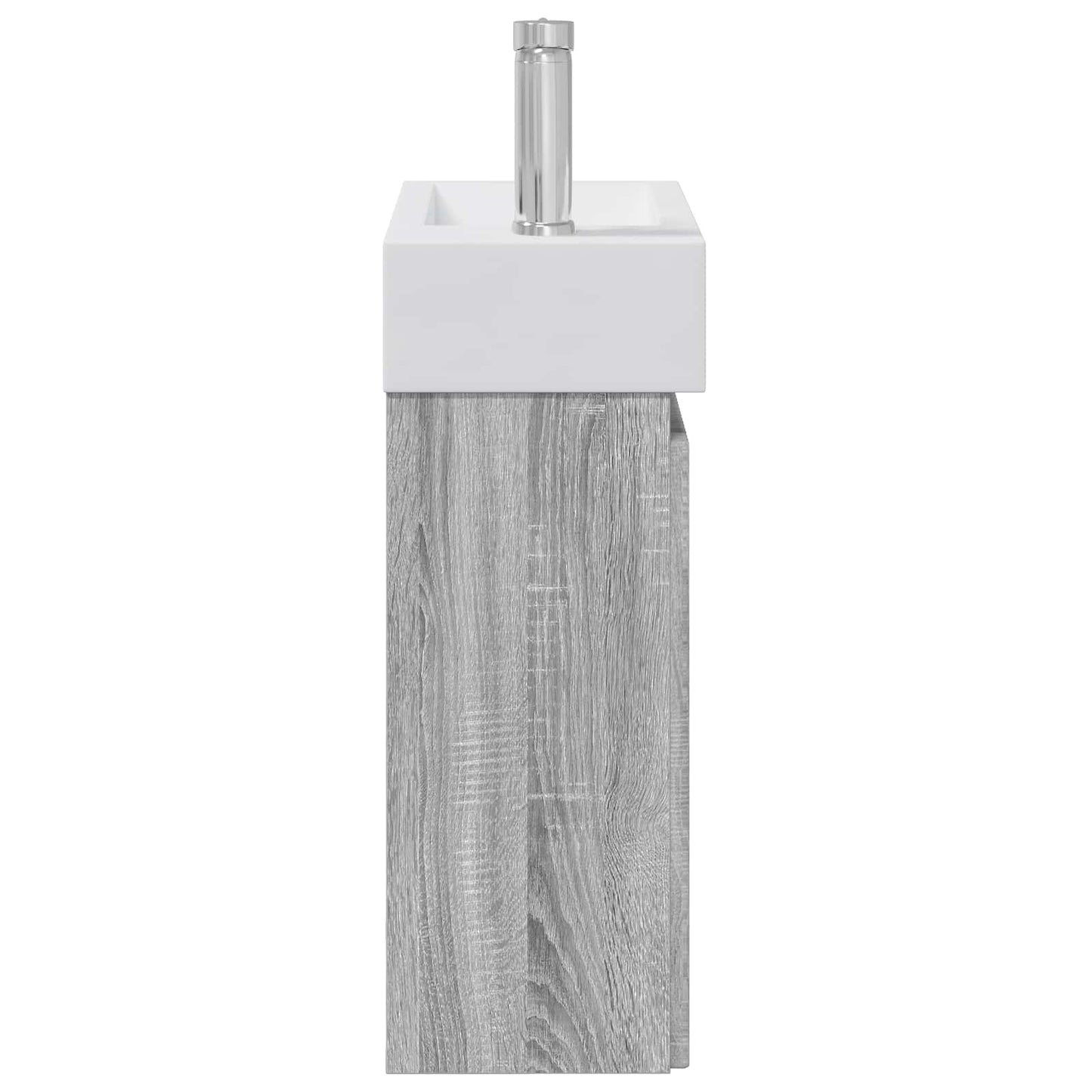 vidaXL Μονάδα μπάνιου με βρύση Γκρι Sonoma 45,5 x 22,5 x 84 εκ