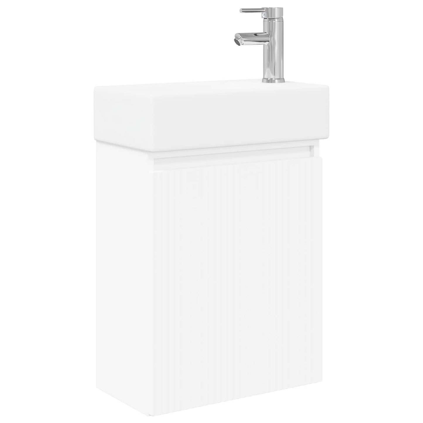 vidaXL Μονάδα μπάνιου με βρύση Λευκό 45,5 x 22,5 x 84 εκ