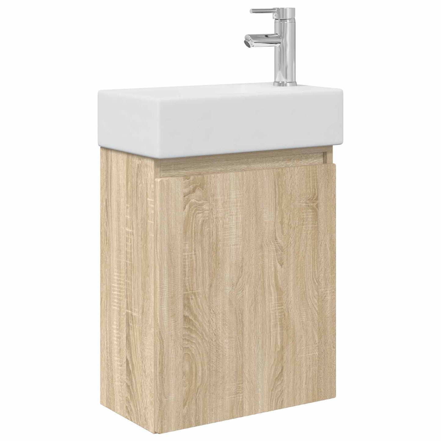 vidaXL Μονάδα μπάνιου με βρύση Sonoma Δρυς 45,5 x 22,5 x 84 εκ