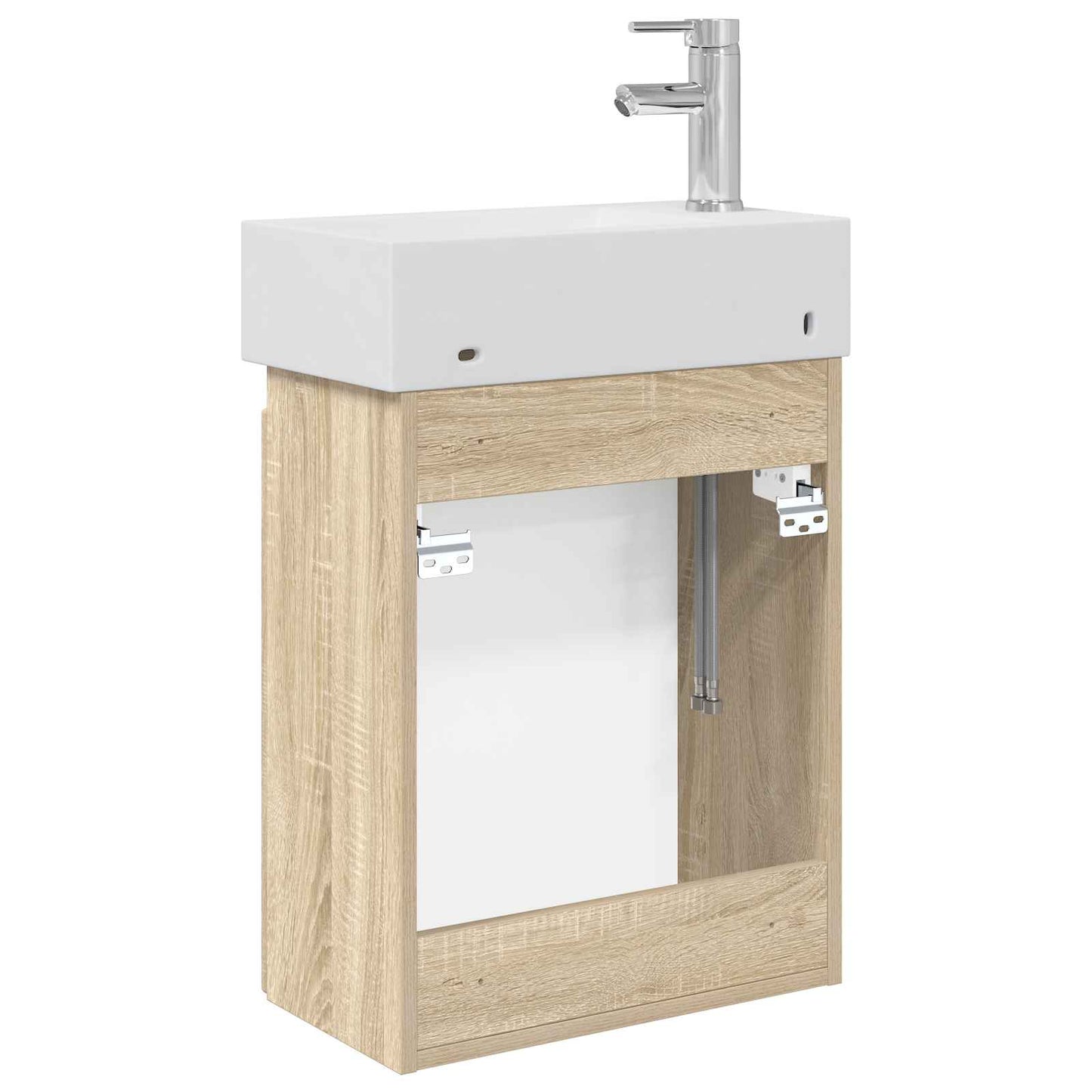 vidaXL Μονάδα μπάνιου με βρύση Sonoma Δρυς 45,5 x 22,5 x 84 εκ
