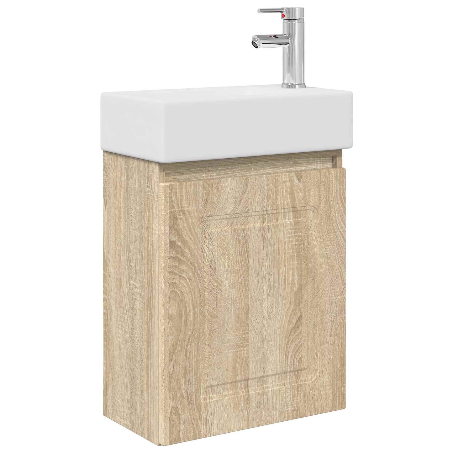 vidaXL Μονάδα μπάνιου με βρύση Sonoma Δρυς 45,5 x 22,5 x 84 εκ