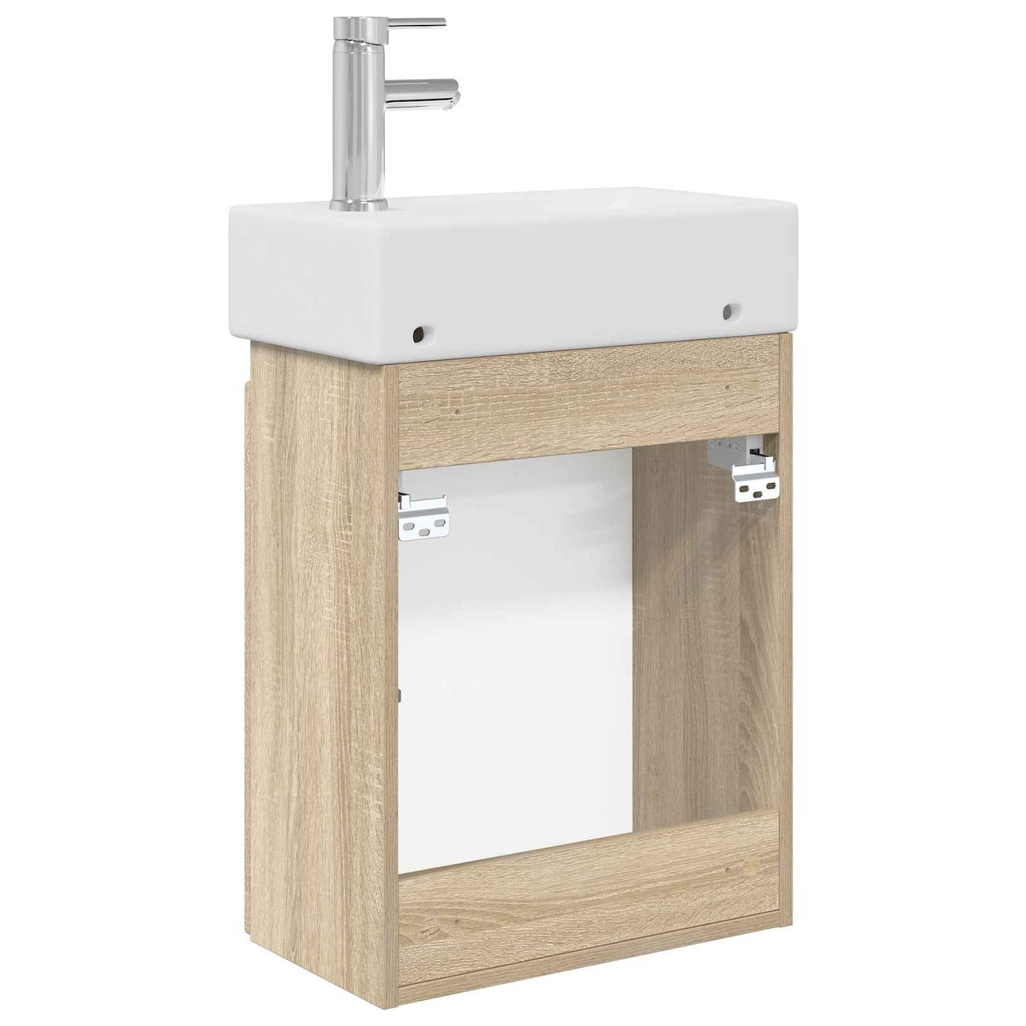vidaXL Μονάδα μπάνιου με βρύση Sonoma Δρυς 45,5 x 22,5 x 84 εκ
