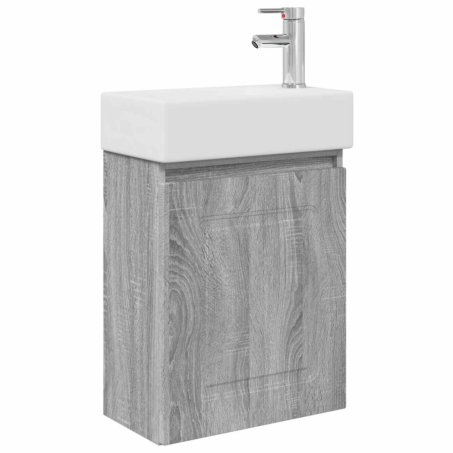 vidaXL Μονάδα μπάνιου με βρύση Γκρι Sonoma 45,5 x 22,5 x 84 εκ