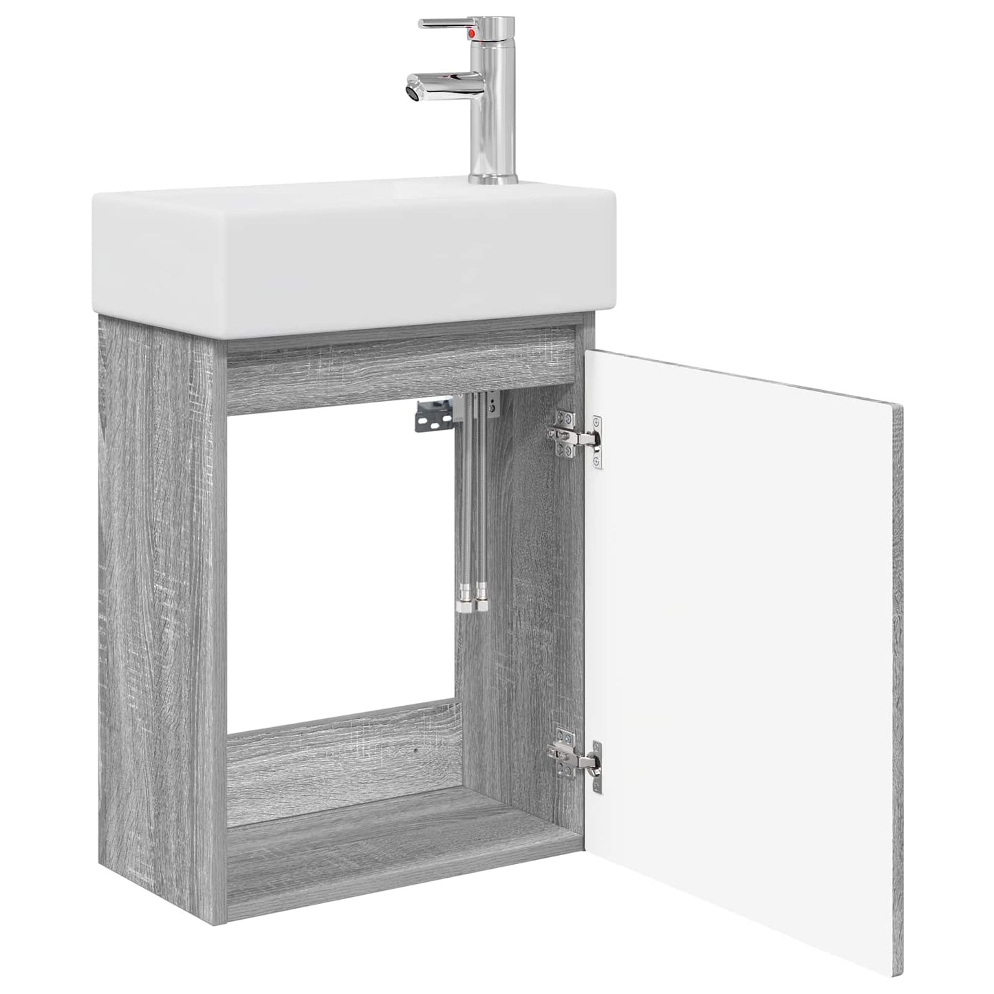 vidaXL Μονάδα μπάνιου με βρύση Γκρι Sonoma 45,5 x 22,5 x 84 εκ