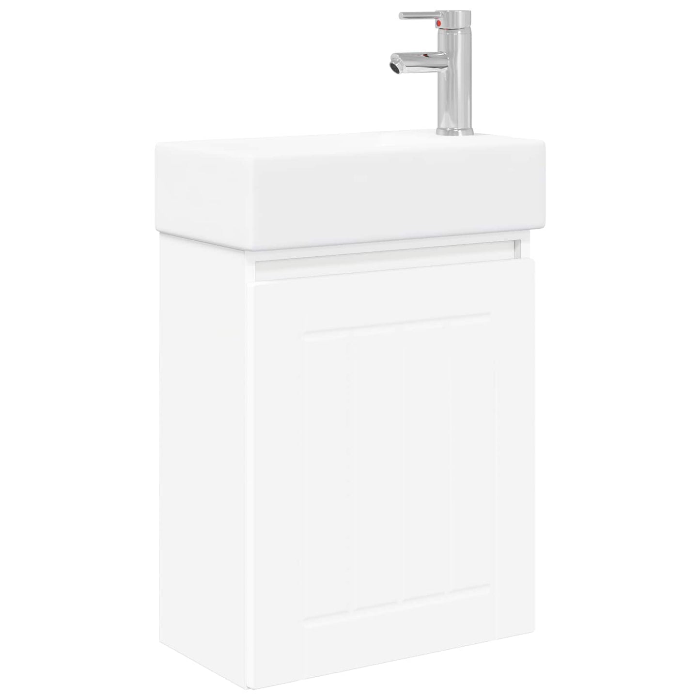 vidaXL Μονάδα μπάνιου με βρύση Λευκό 45,5 x 25,5 x 84 εκ