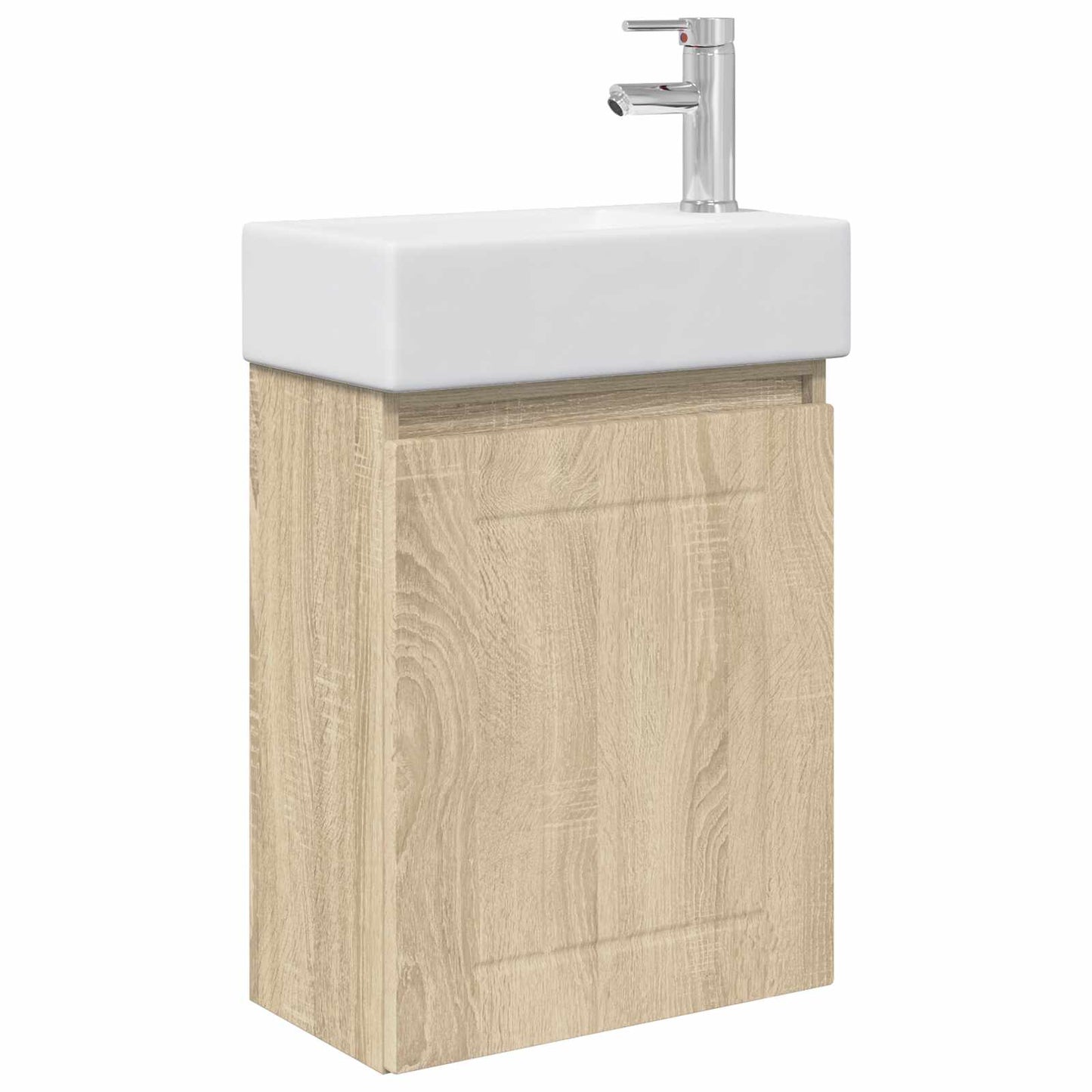 vidaXL Μονάδα μπάνιου με βρύση Sonoma Δρυς 45,5 x 25,5 x 84 εκ