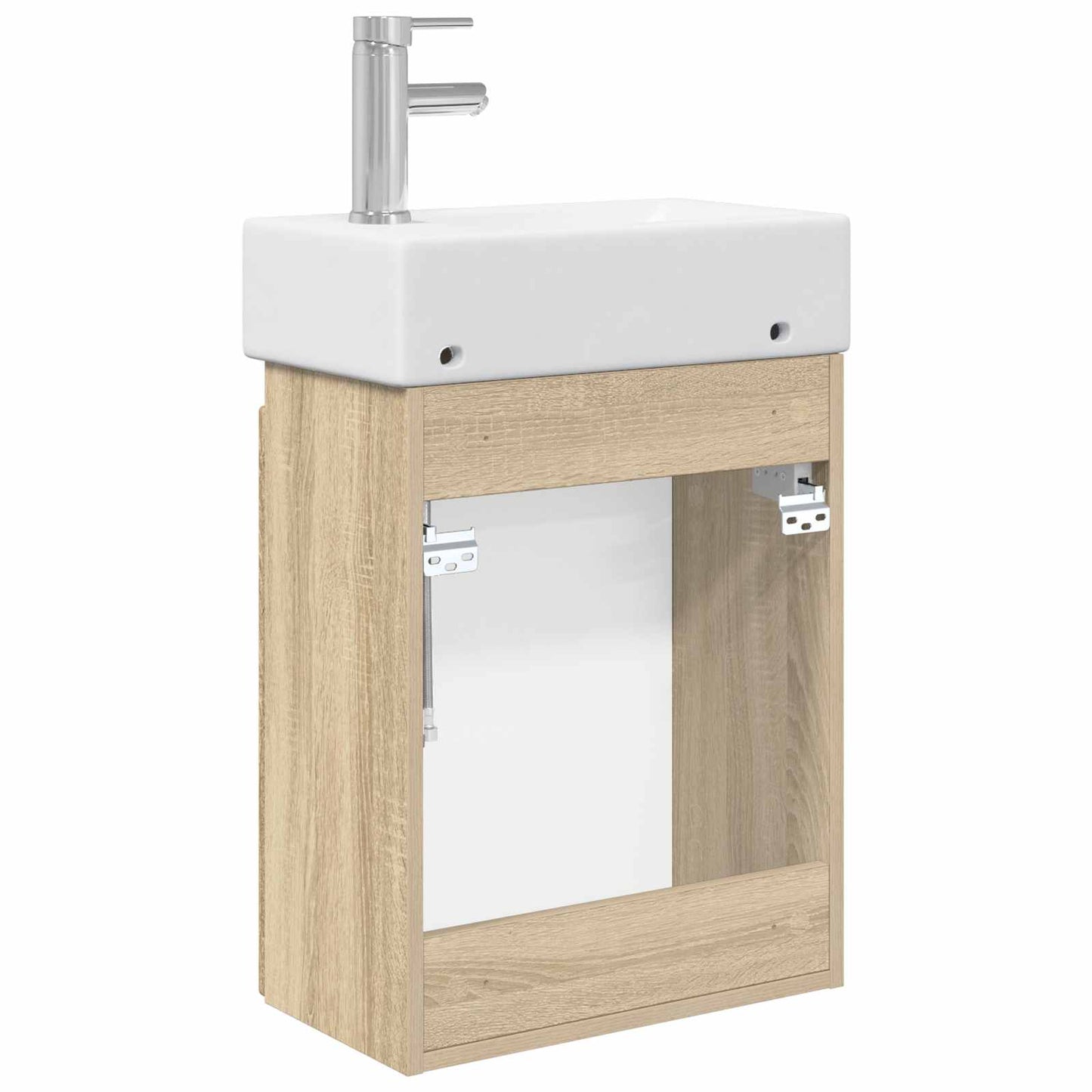 vidaXL Μονάδα μπάνιου με βρύση Sonoma Δρυς 45,5 x 25,5 x 84 εκ
