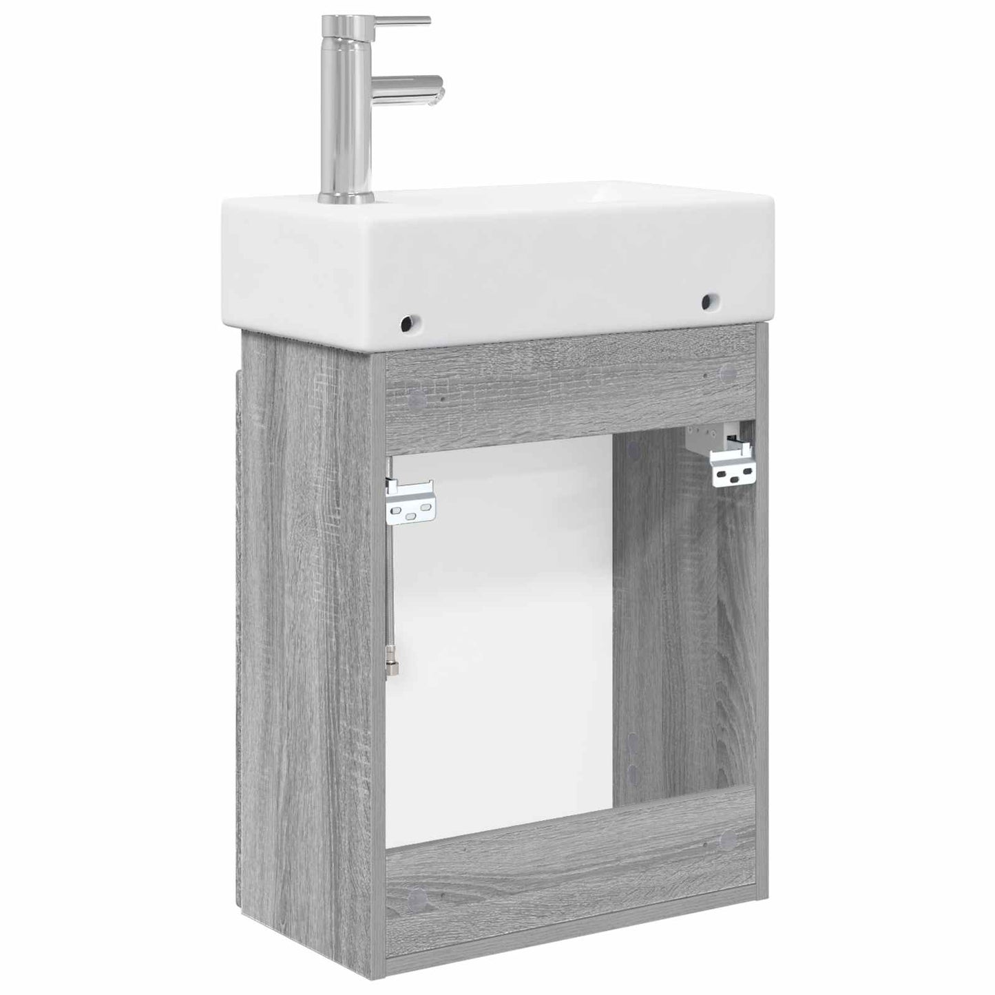 vidaXL Μονάδα μπάνιου με βρύση Γκρι Sonoma 45,5 x 25,5 x 84 εκ