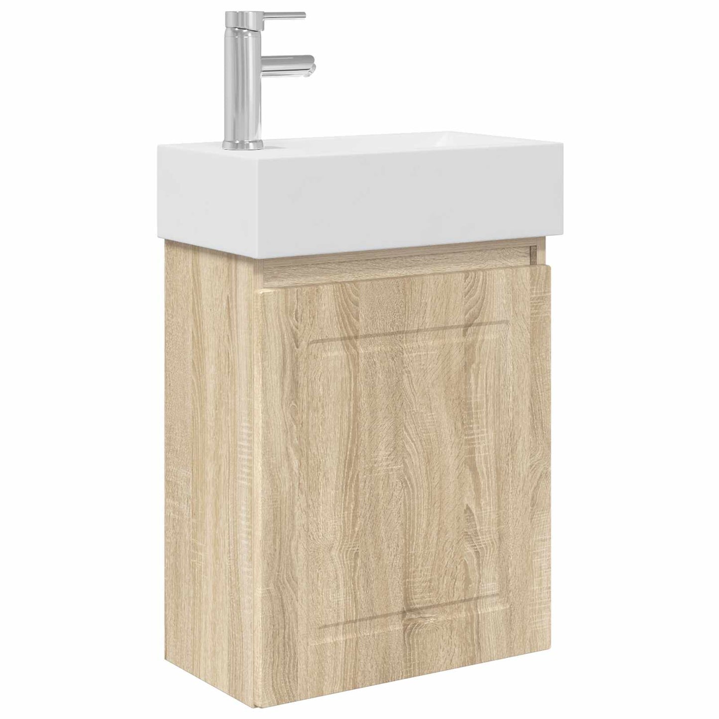 vidaXL Μονάδα μπάνιου με βρύση Sonoma Δρυς 45,5 x 22,5 x 84 εκ