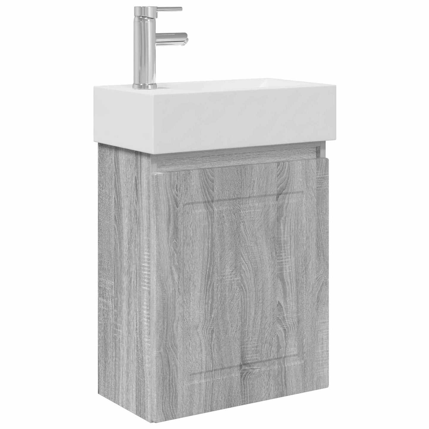 vidaXL Μονάδα μπάνιου με βρύση Γκρι Sonoma 45,5 x 22,5 x 84 εκ