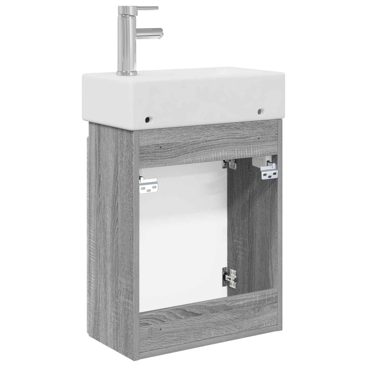 vidaXL Μονάδα μπάνιου με βρύση Γκρι Sonoma 45,5 x 22,5 x 84 εκ