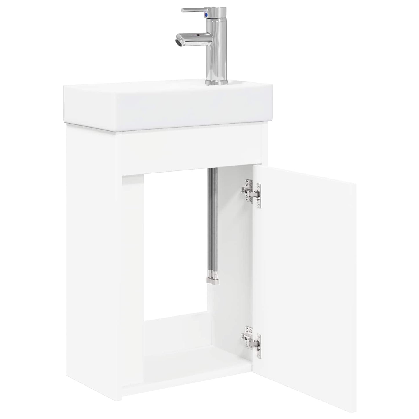 vidaXL Μονάδα μπάνιου με βρύση Λευκό 40,5 x 22,5 x 62 εκ.