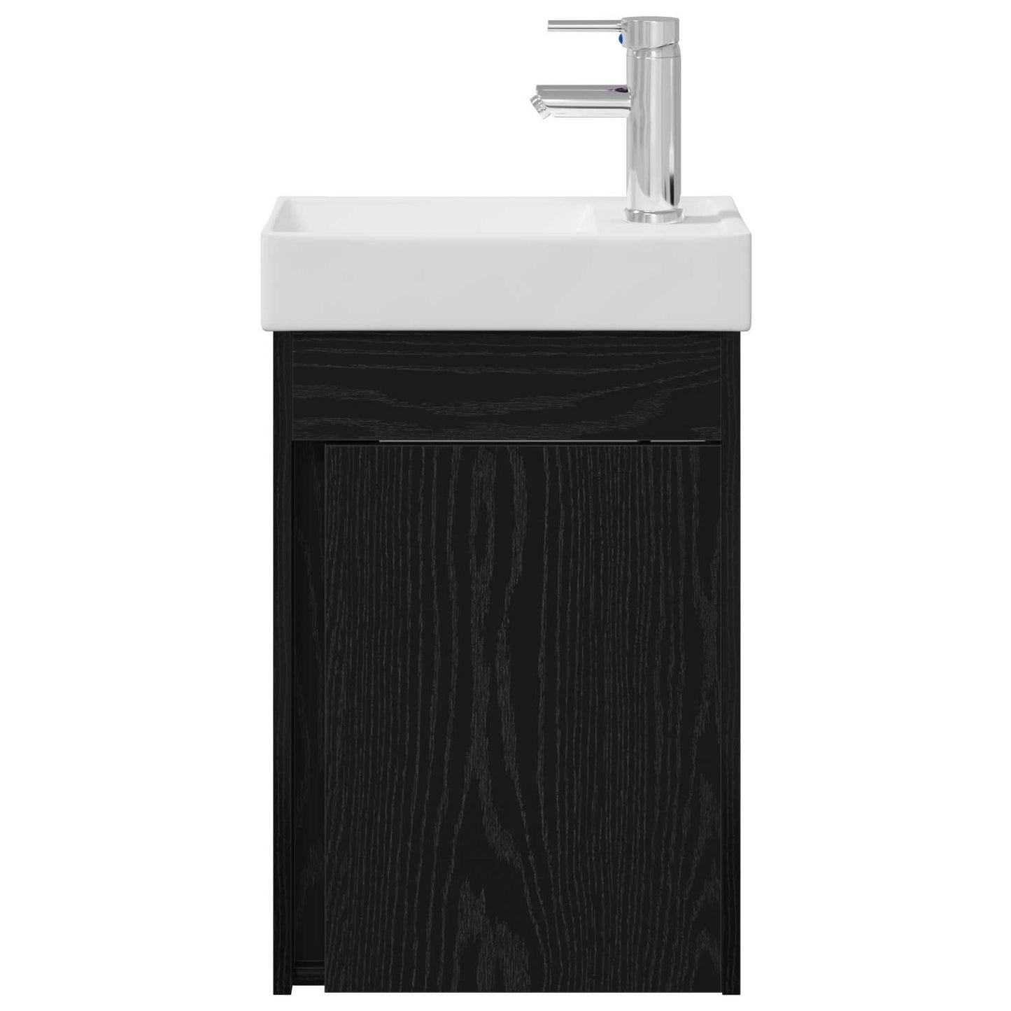 vidaXL Μονάδα μπάνιου με βρύση Μαύρη Δρυς 40,5 x 22,5 x 62 εκ.