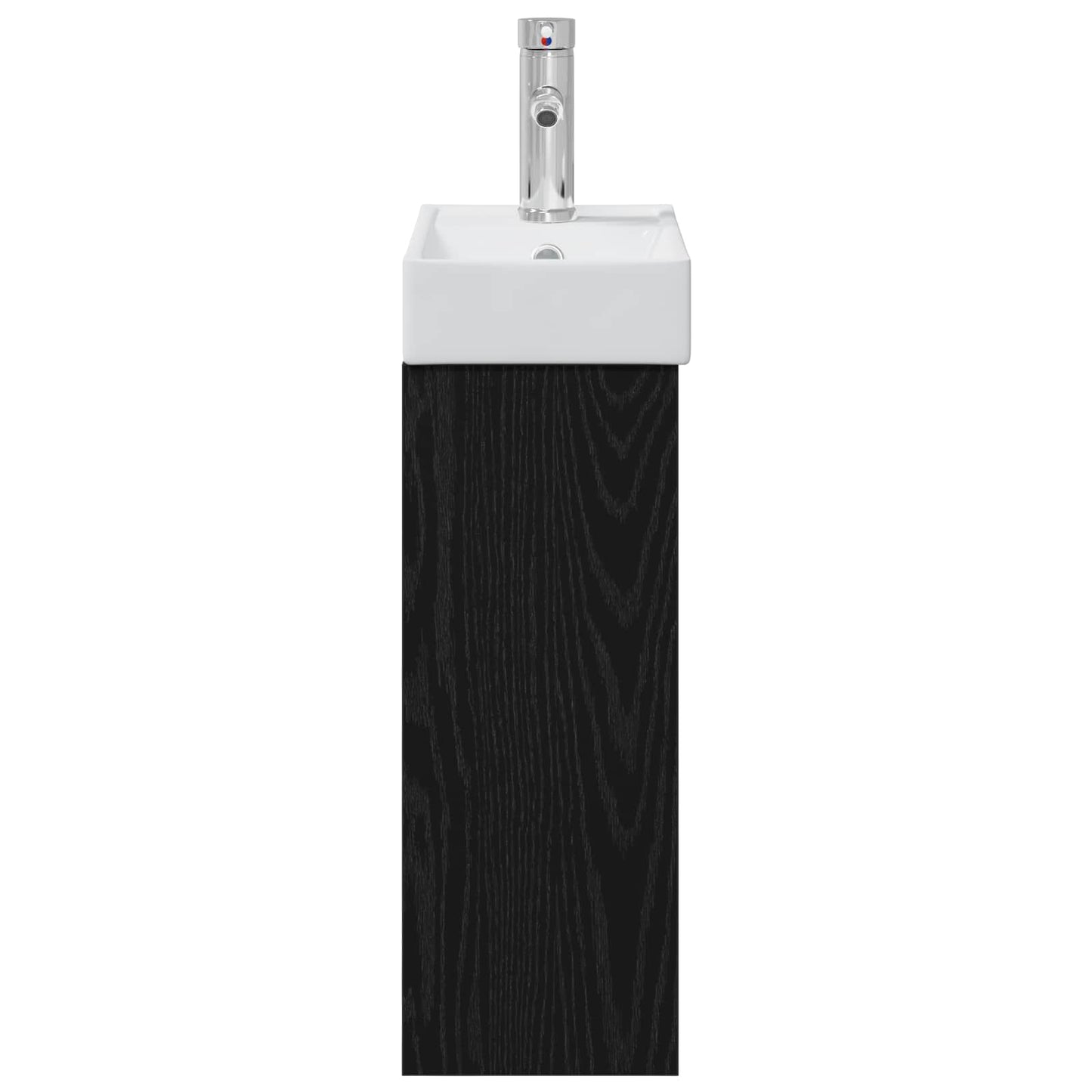 vidaXL Μονάδα μπάνιου με βρύση Μαύρη Δρυς 40,5 x 22,5 x 62 εκ.
