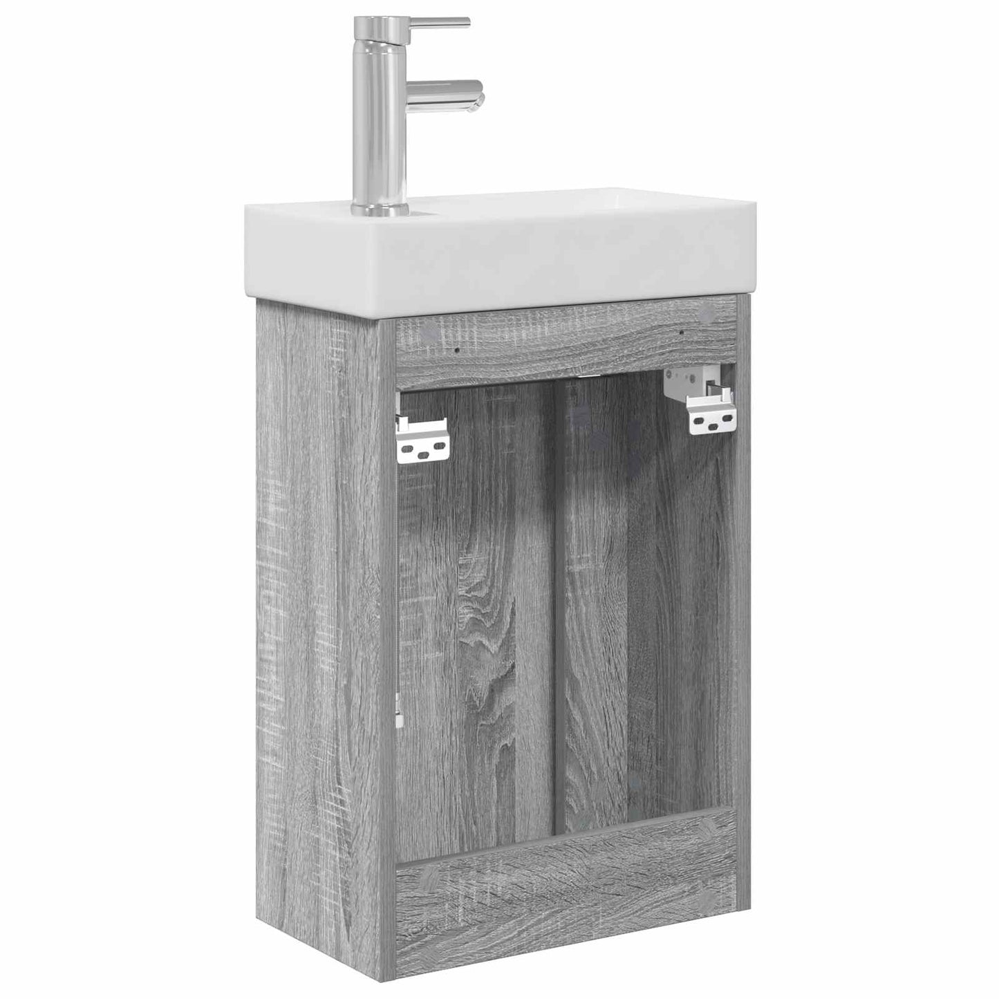 vidaXL Μονάδα μπάνιου με βρύση Γκρι Sonoma 40,5 x 22,5 x 62 εκ.