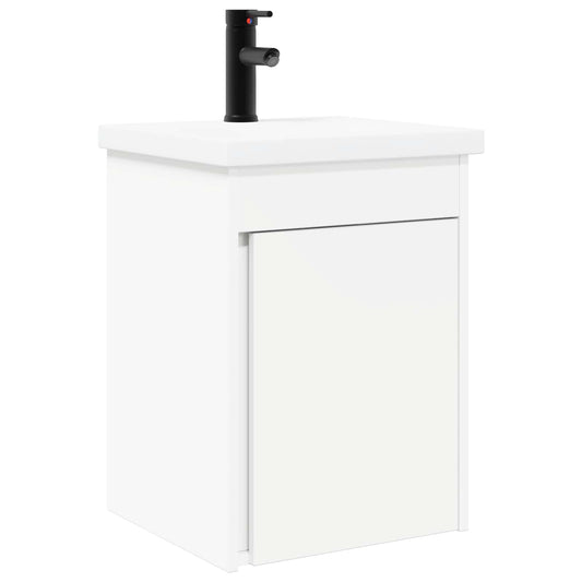 vidaXL Μονάδα μπάνιου με βρύση Λευκός 42 x 40 x 74,5 εκ