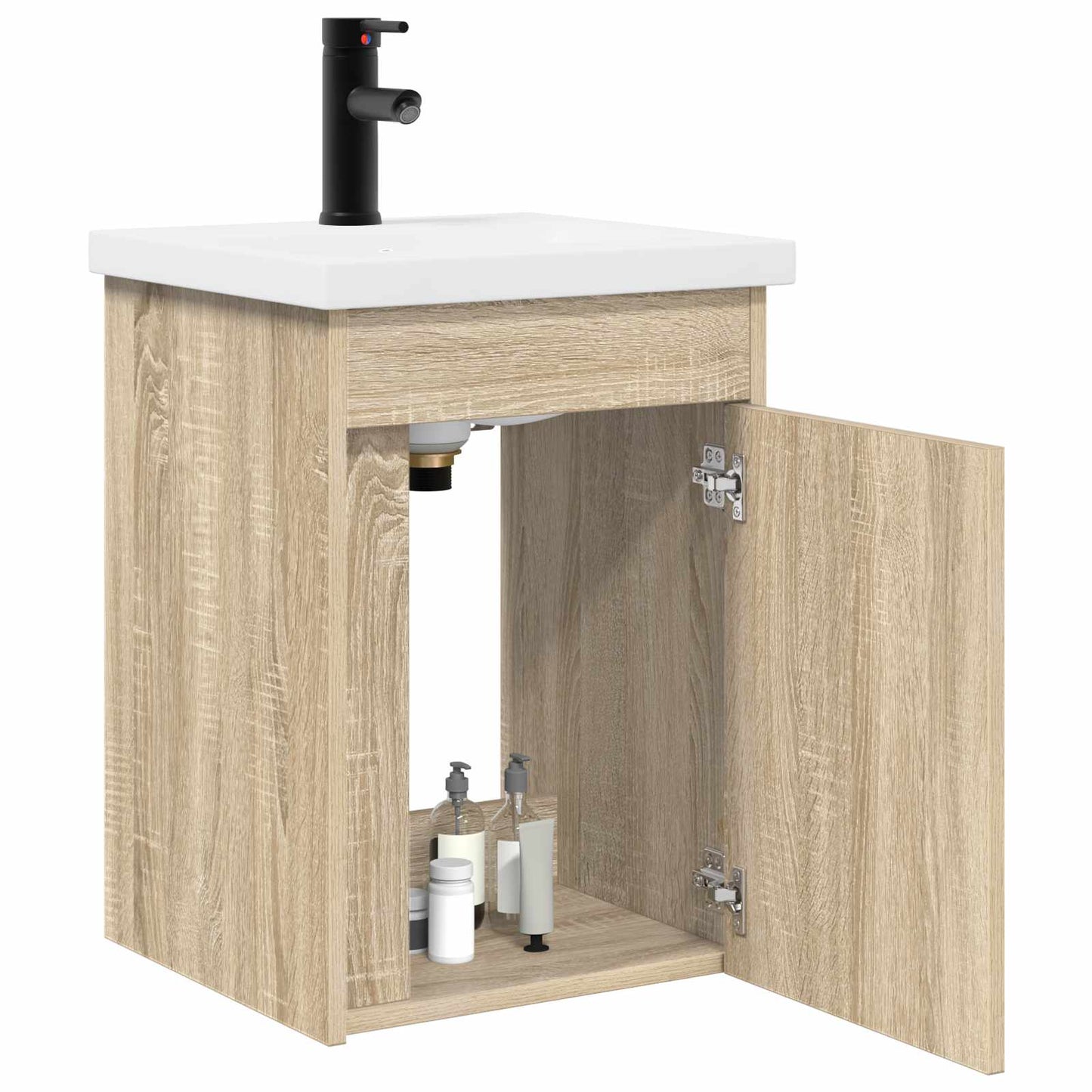 vidaXL Μονάδα μπάνιου με βρύση Sonoma Δρυς 42 x 40 x 74,5 εκ