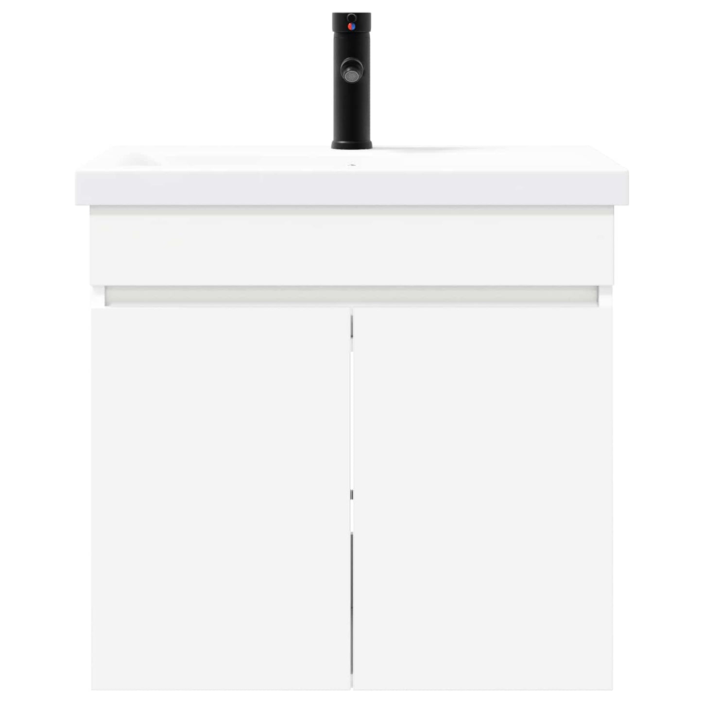 vidaXL Μονάδα μπάνιου με βρύση Λευκό 61 x 40 x 74,5 εκ.