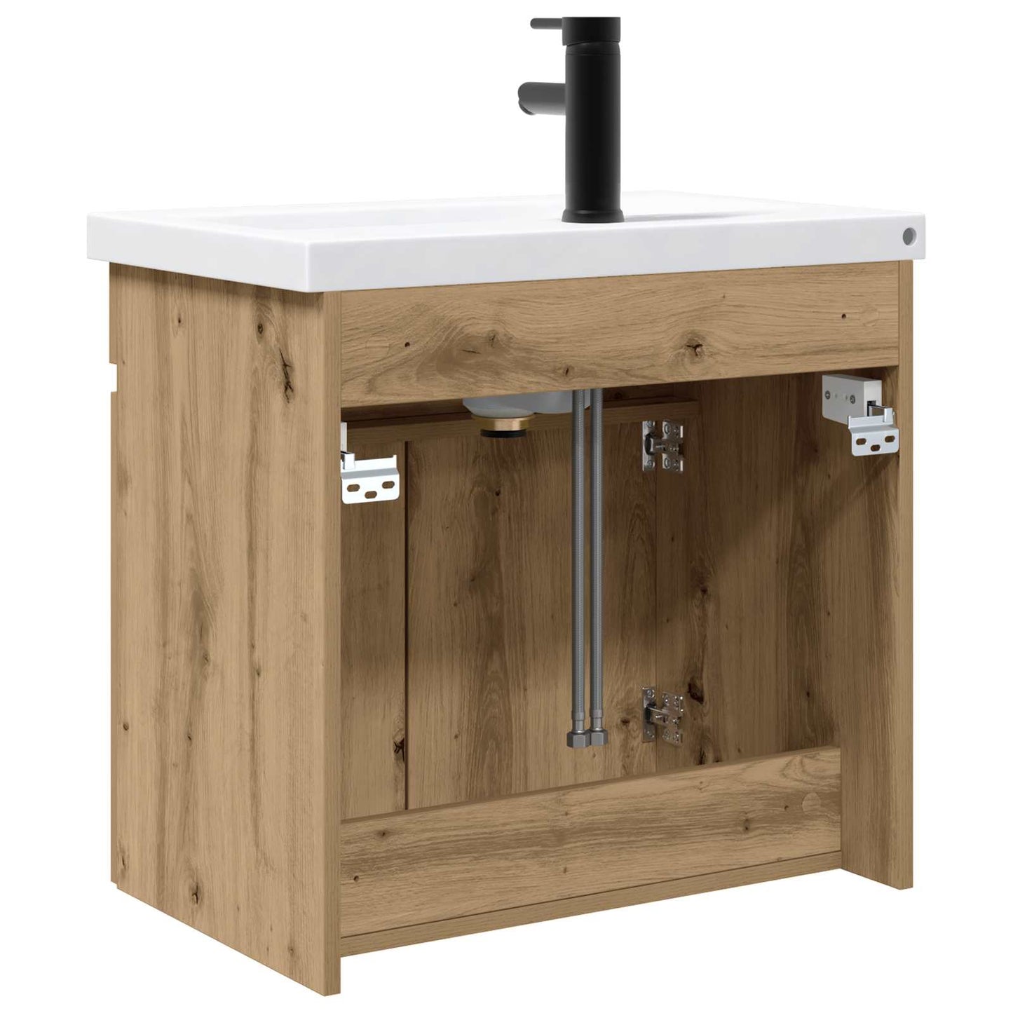 vidaXL Μονάδα μπάνιου με βρύση Artisan Δρυς 61 x 40 x 74,5 εκ.