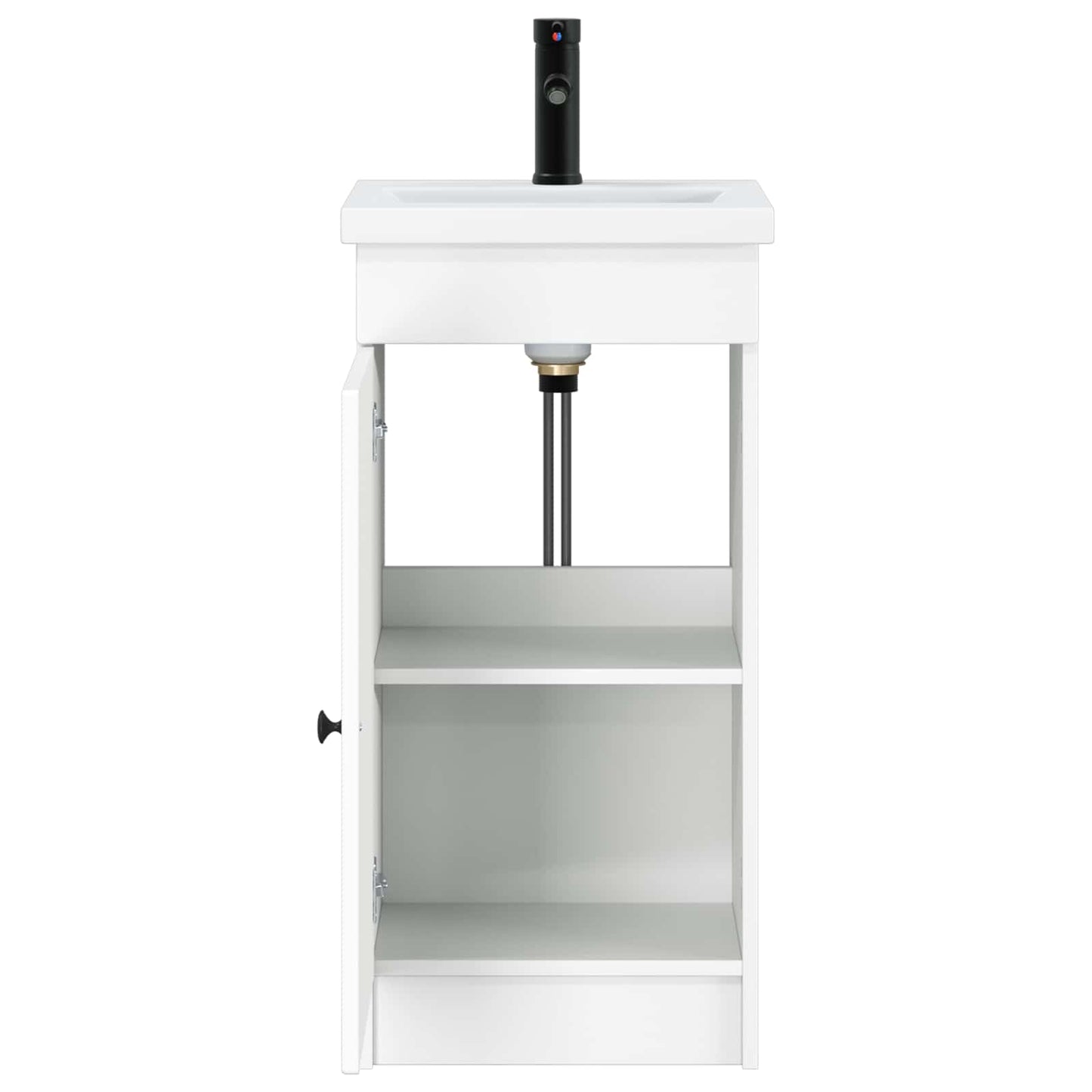 vidaXL Καθρέφτης μπάνιου με νιπτήρα Λευκό 42 x 40 x 84,5 εκ