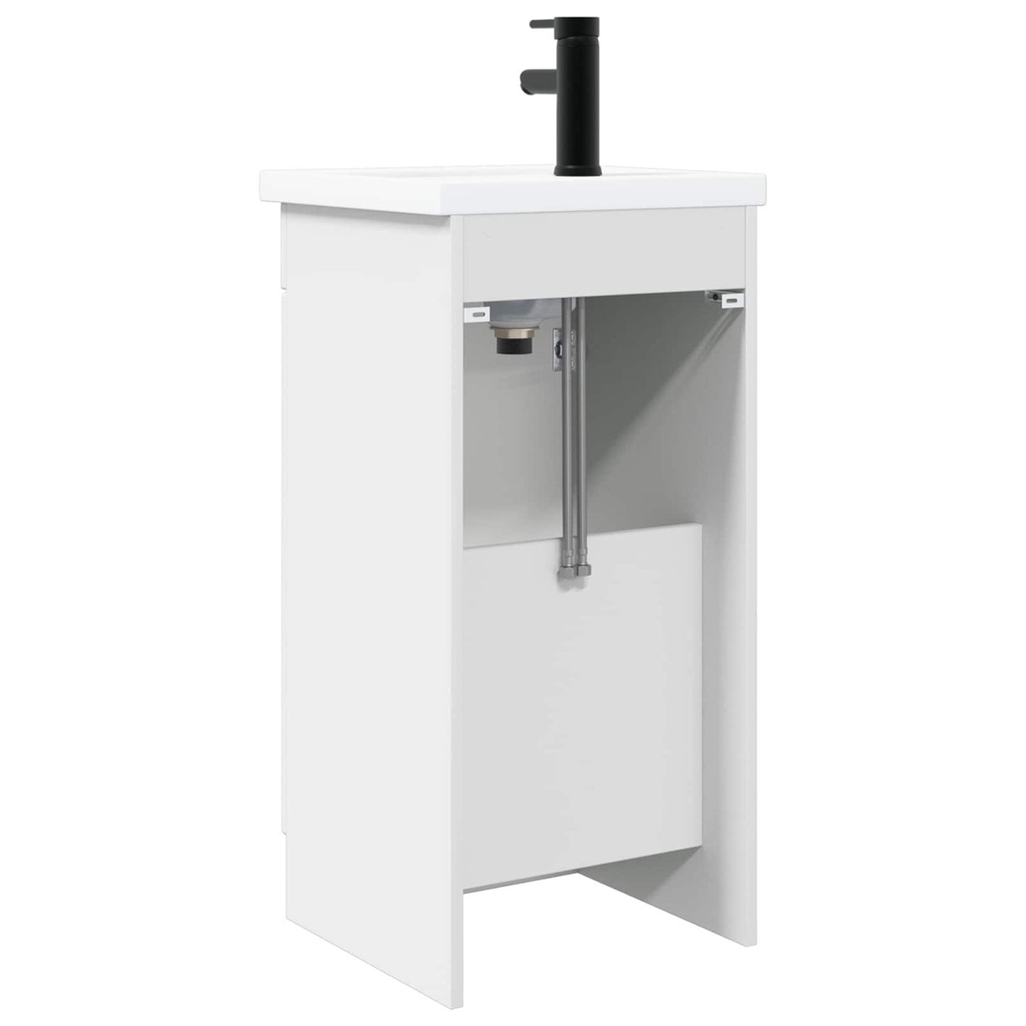 vidaXL Καθρέφτης μπάνιου με νιπτήρα Λευκό 42 x 40 x 84,5 εκ