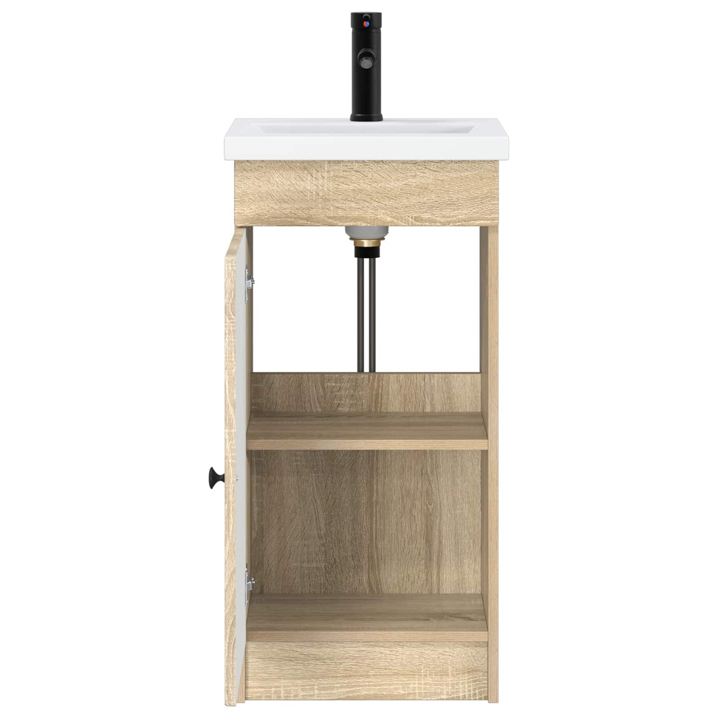 vidaXL Καθρέφτης μπάνιου με νιπτήρα Sonoma Δρυς 42 x 40 x 84,5 εκ