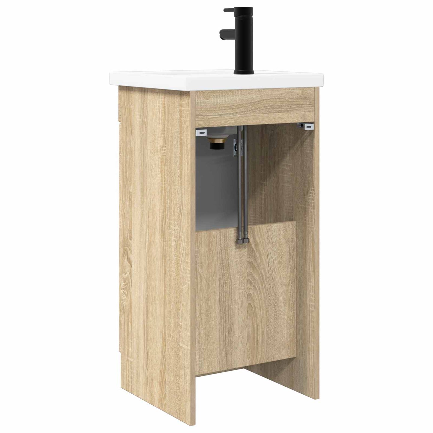 vidaXL Καθρέφτης μπάνιου με νιπτήρα Sonoma Δρυς 42 x 40 x 84,5 εκ