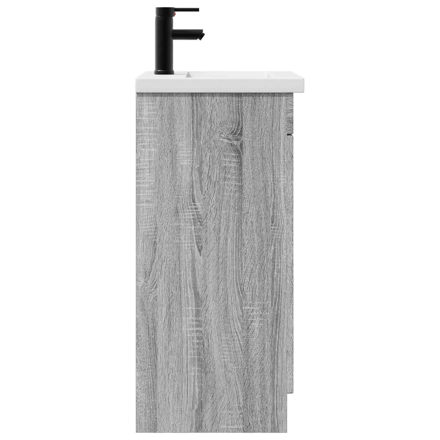 vidaXL Καθρέφτης μπάνιου με νιπτήρα Γκρι Sonoma 42 x 40 x 84,5 εκ