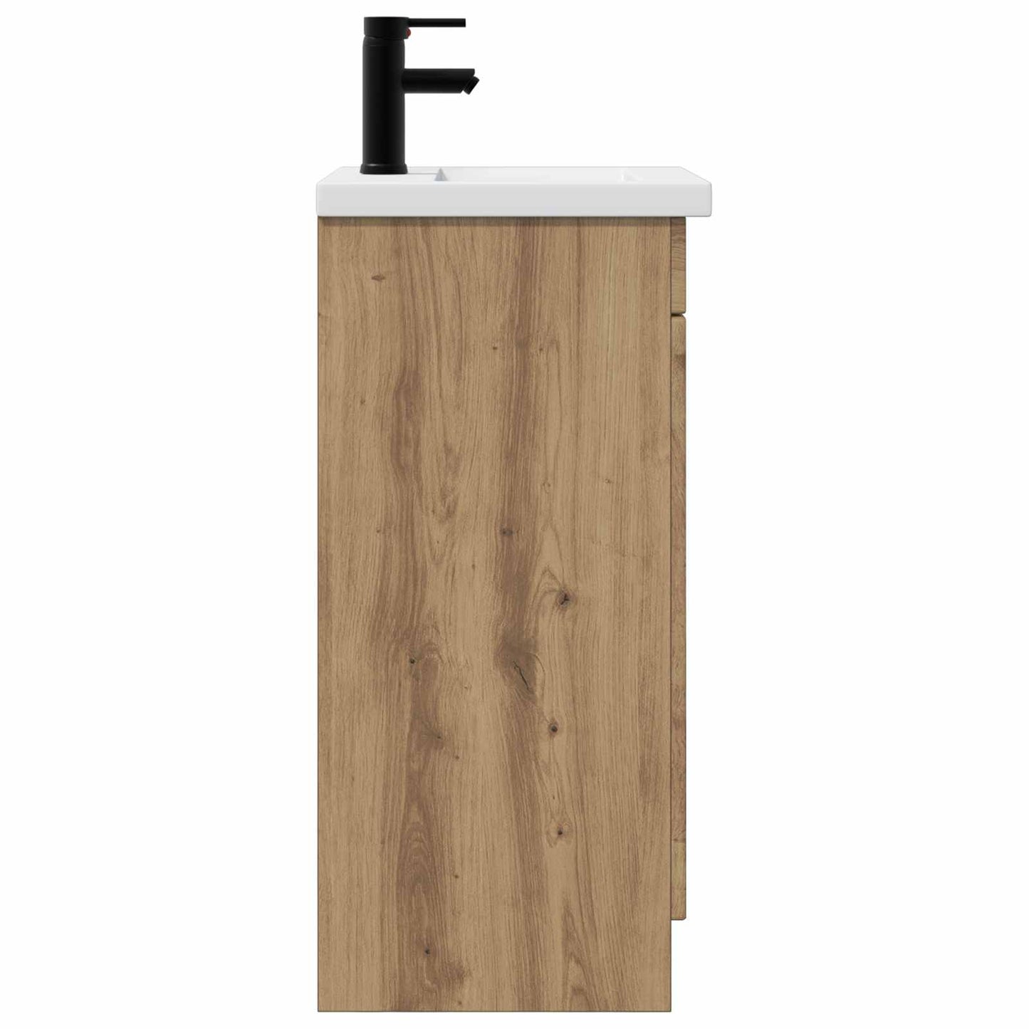 vidaXL Καθρέφτης μπάνιου με νιπτήρα Artisan Δρυς 42 x 40 x 84,5 εκ