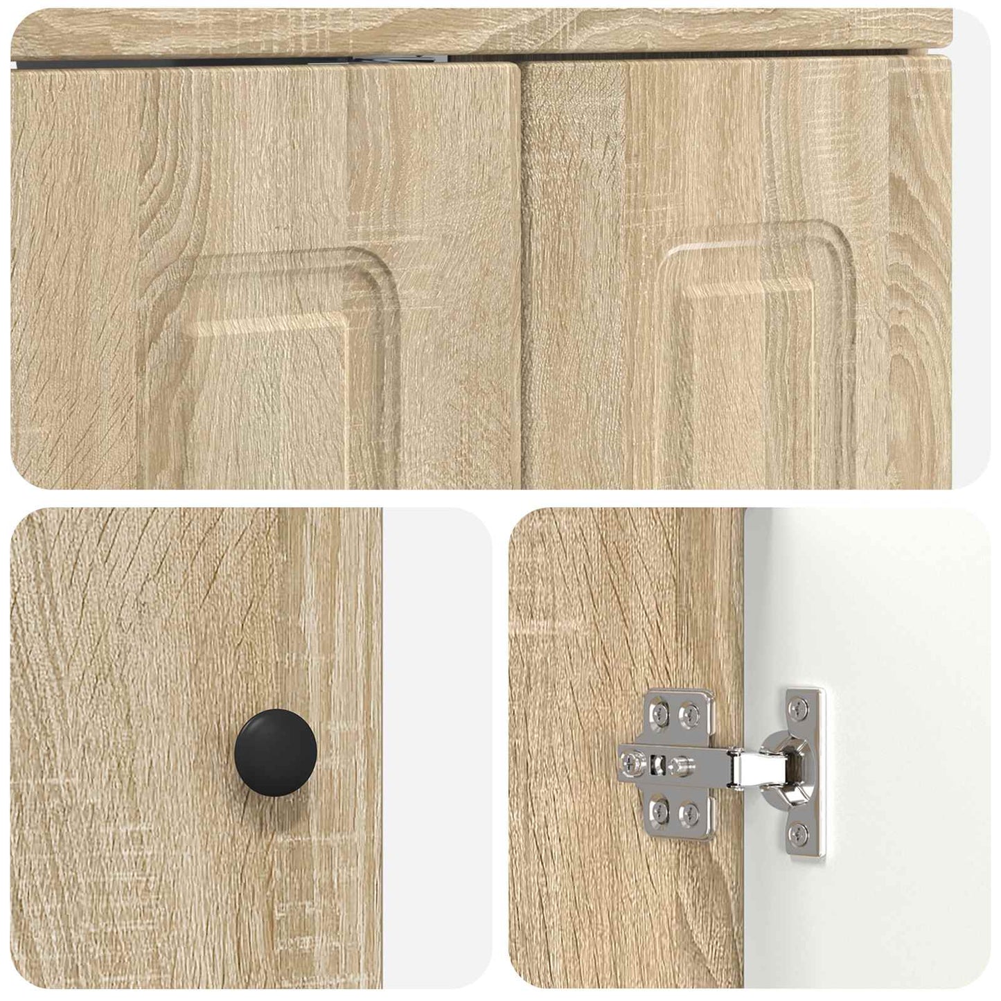 vidaXL Ντουλάπι κάτω από τον νιπτήρα Sonoma Δρυς 56 x 37,5 x 81 εκ