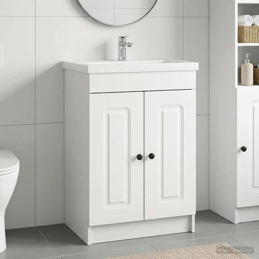 vidaXL Ντουλάπι κάτω από τον νιπτήρα Λευκό 78,5 x 37,5 x 81 εκ