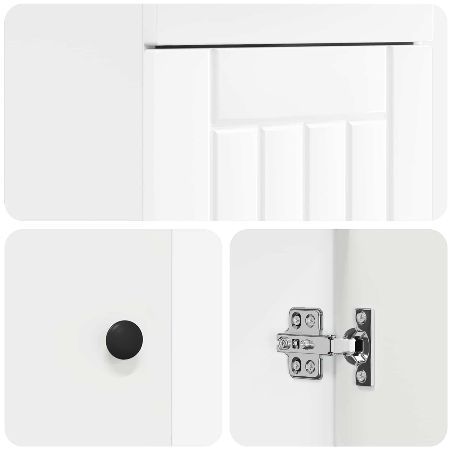vidaXL Καθρέφτης μπάνιου με νιπτήρα Λευκό 42 x 40 x 84,5 εκ