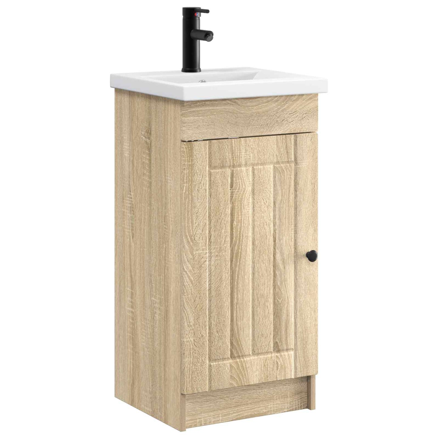 vidaXL Καθρέφτης μπάνιου με νιπτήρα Sonoma Δρυς 42 x 40 x 84,5 εκ