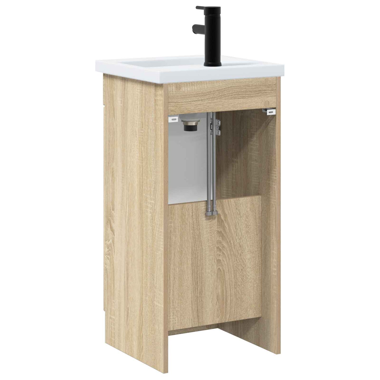 vidaXL Καθρέφτης μπάνιου με νιπτήρα Sonoma Δρυς 42 x 40 x 84,5 εκ