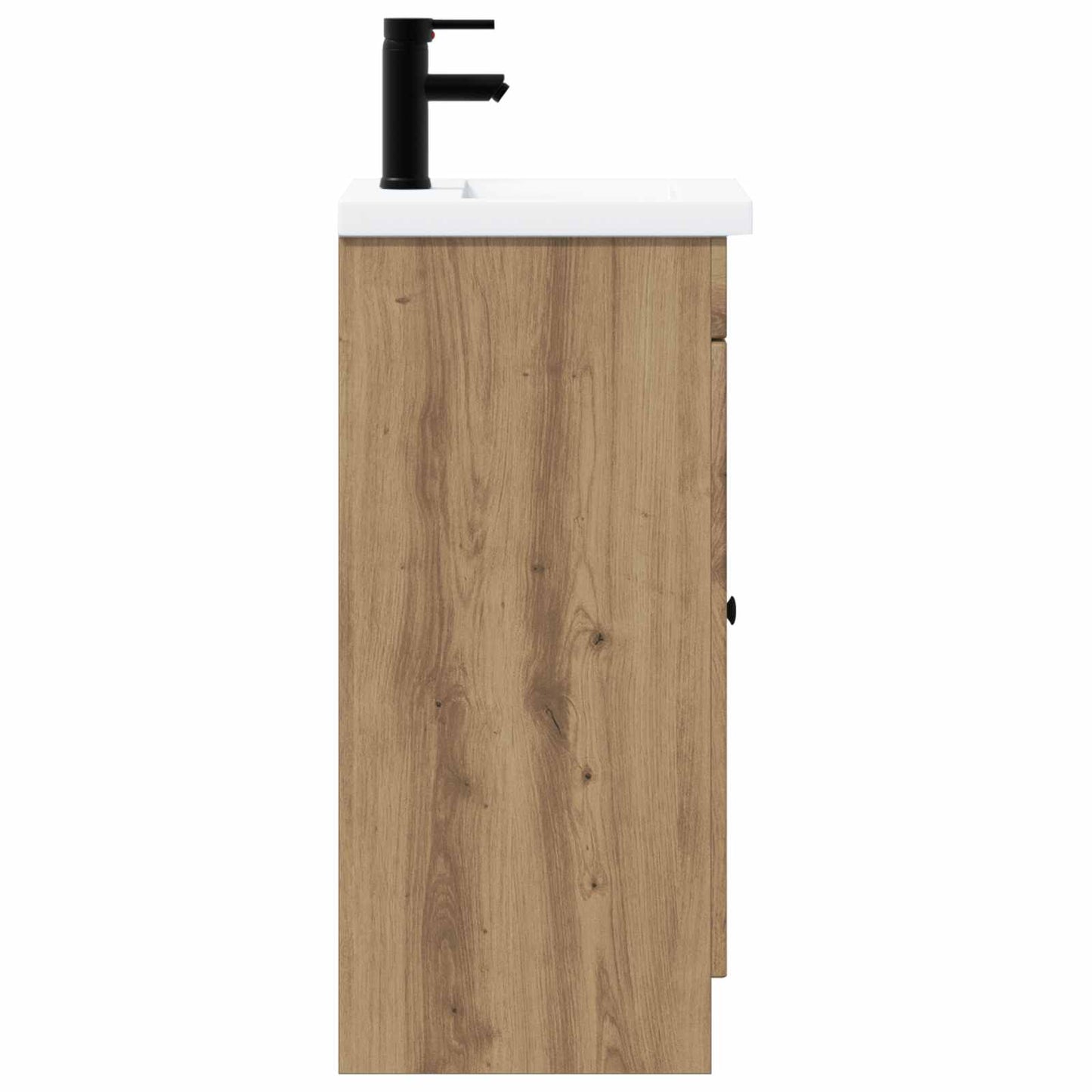 vidaXL Καθρέφτης μπάνιου με νιπτήρα Artisan Δρυς 42 x 40 x 84,5 εκ