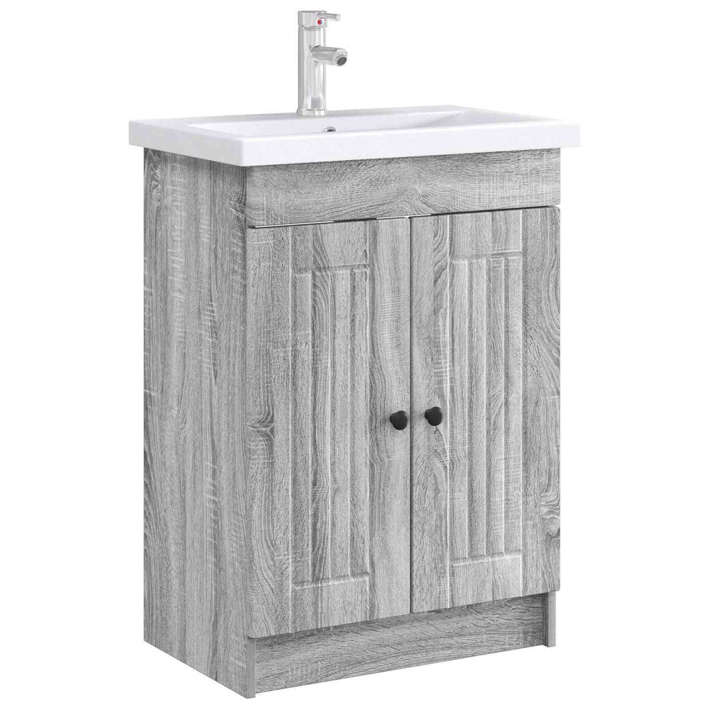 vidaXL Ντουλάπι κάτω από τον νιπτήρα Γκρι Sonoma 56 x 37,5 x 81 εκ
