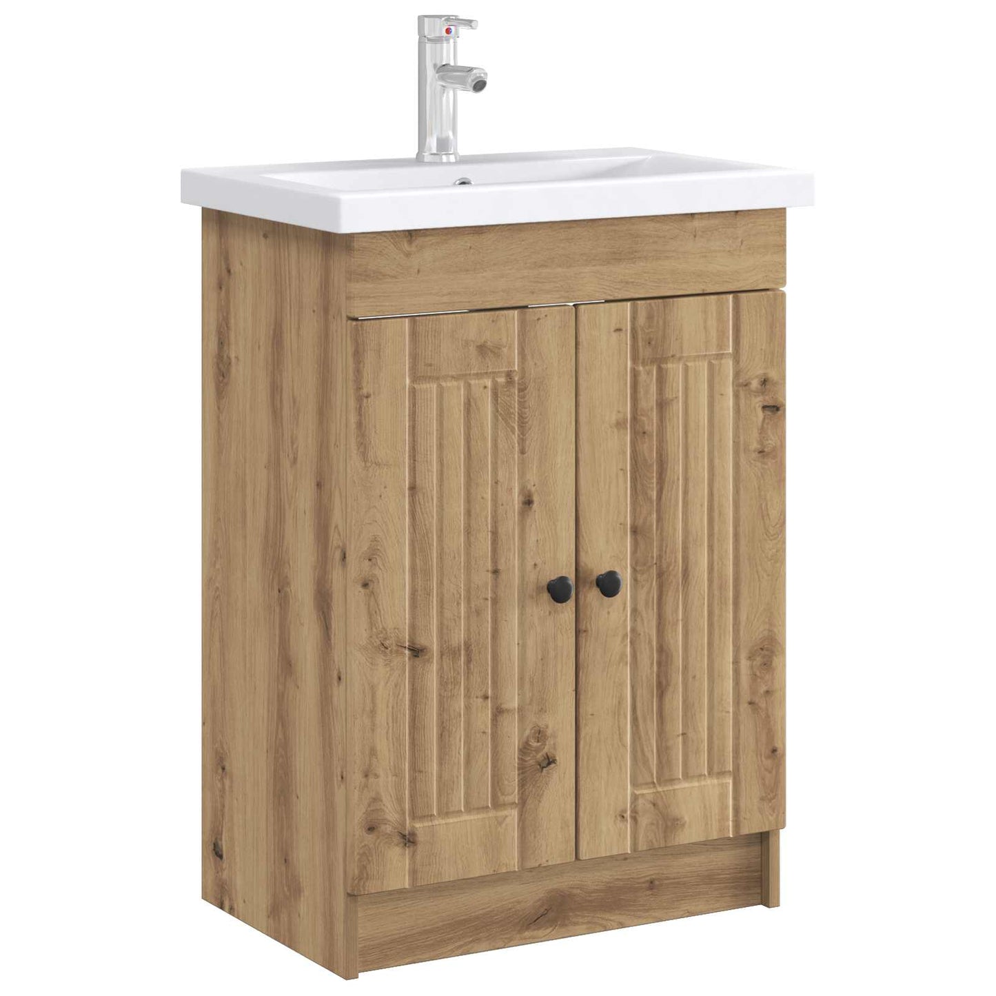 vidaXL Ντουλάπι κάτω από τον νιπτήρα Artisan Δρυς 56 x 37,5 x 81 εκ