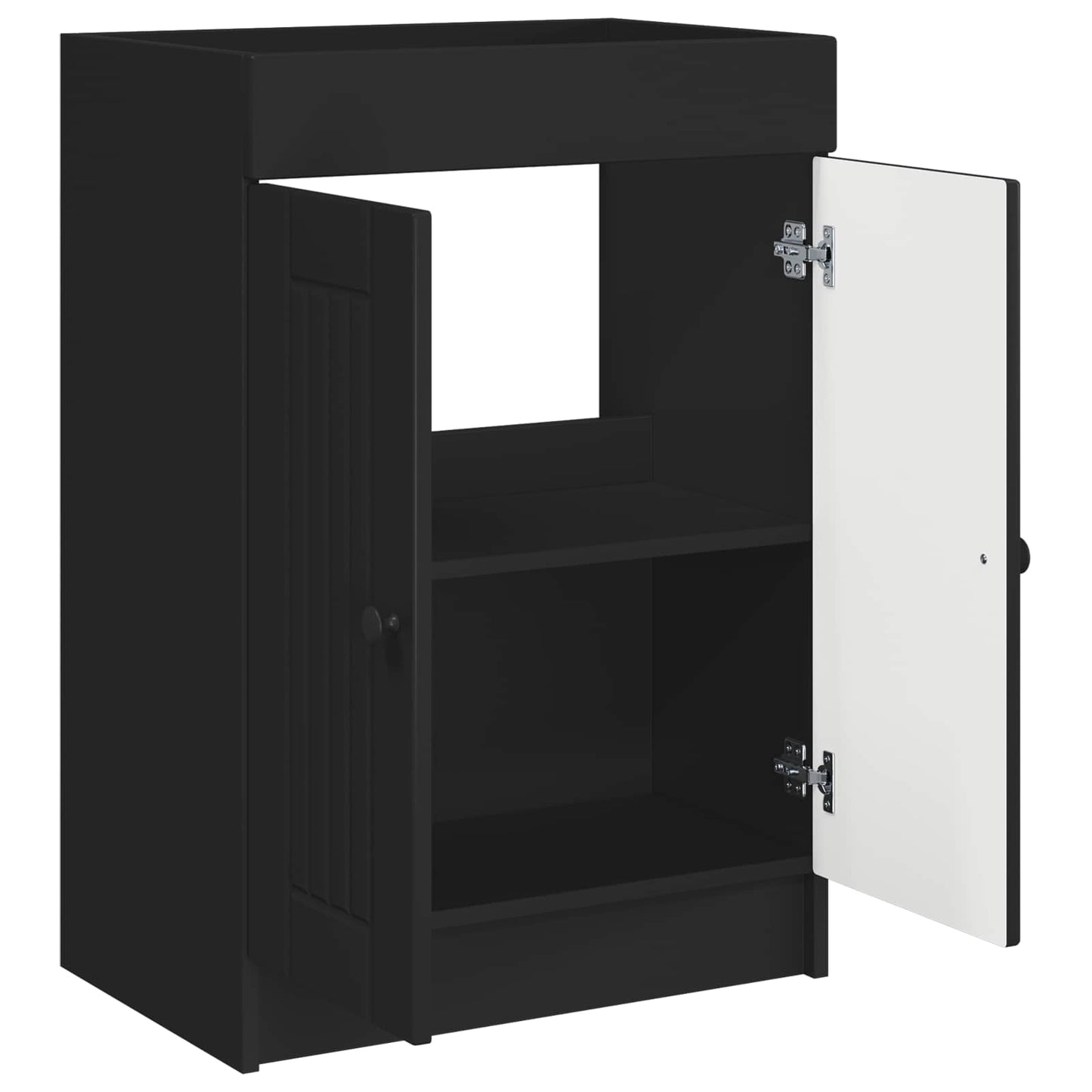 vidaXL Ντουλάπι κάτω από τον νιπτήρα Μαύρο 78,5 x 37,5 x 81 εκ