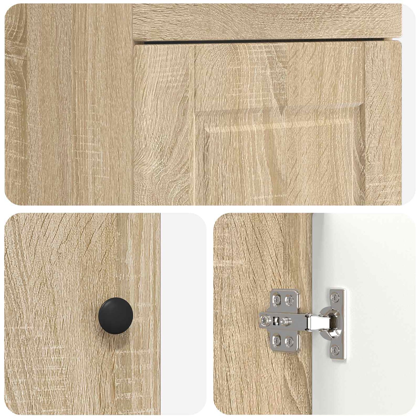 vidaXL Καθρέφτης μπάνιου με νιπτήρα Sonoma Δρυς 42 x 40 x 84,5 εκ
