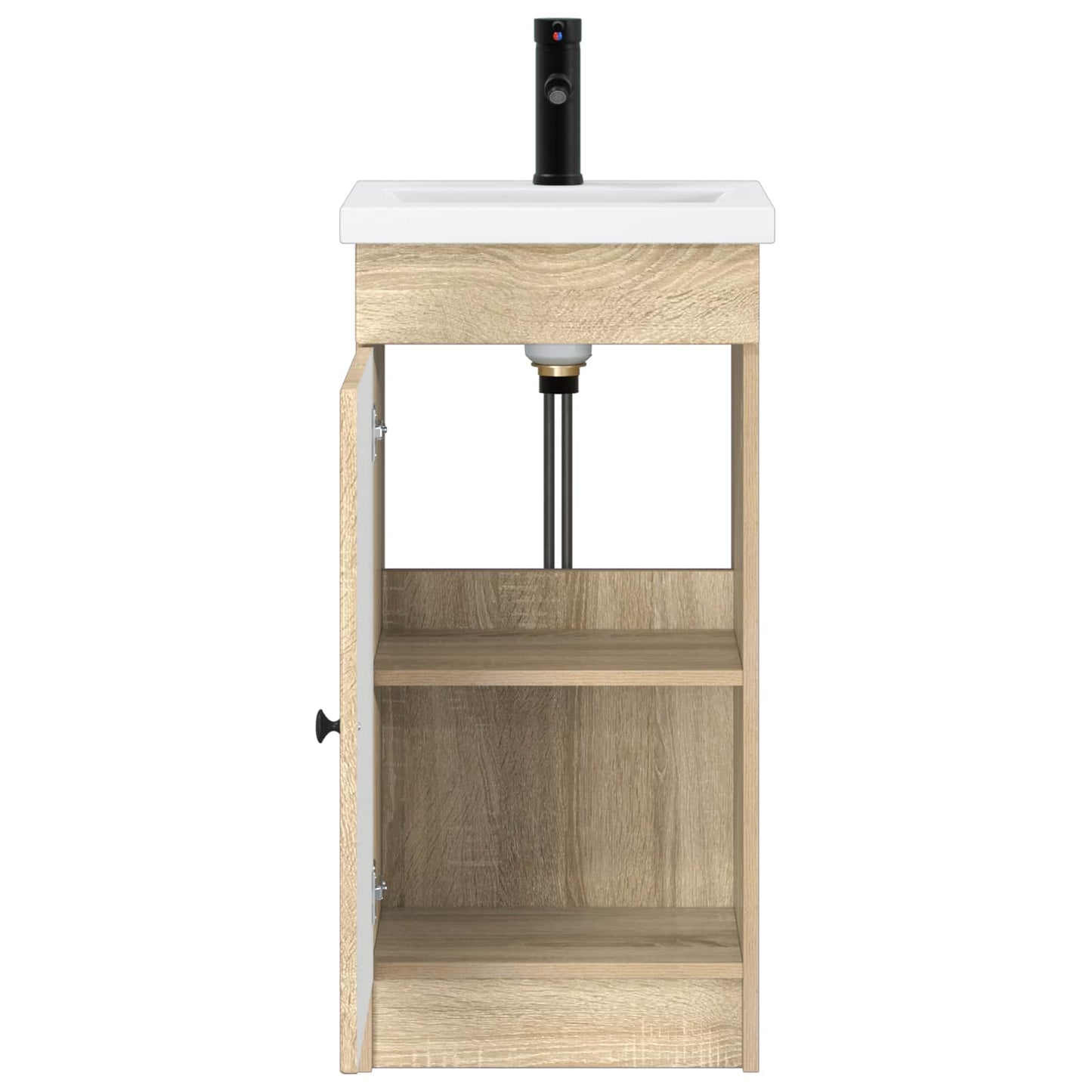 vidaXL Καθρέφτης μπάνιου με νιπτήρα Sonoma Δρυς 42 x 40 x 84,5 εκ