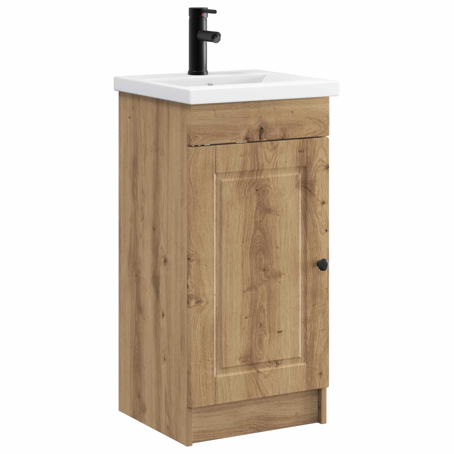 vidaXL Καθρέφτης μπάνιου με νιπτήρα Artisan Δρυς 42 x 40 x 84,5 εκ