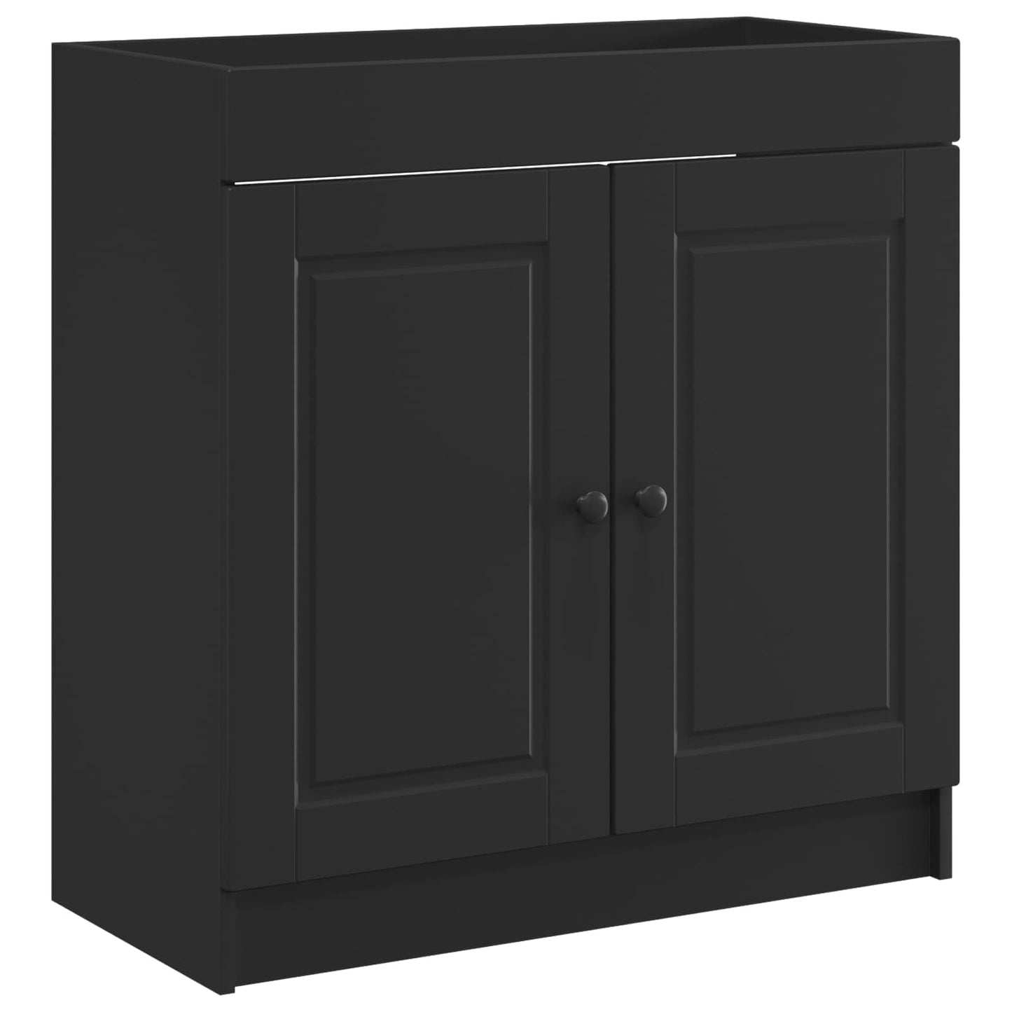 vidaXL Ντουλάπι κάτω από τον νιπτήρα Μαύρο 56 x 37,5 x 81 εκ