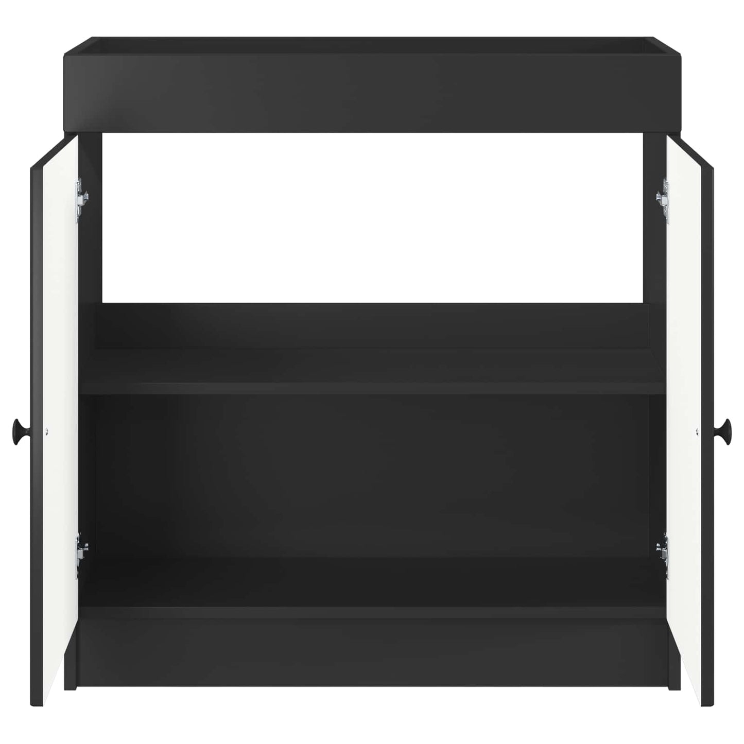 vidaXL Ντουλάπι κάτω από τον νιπτήρα Μαύρο 78,5 x 37,5 x 81 εκ