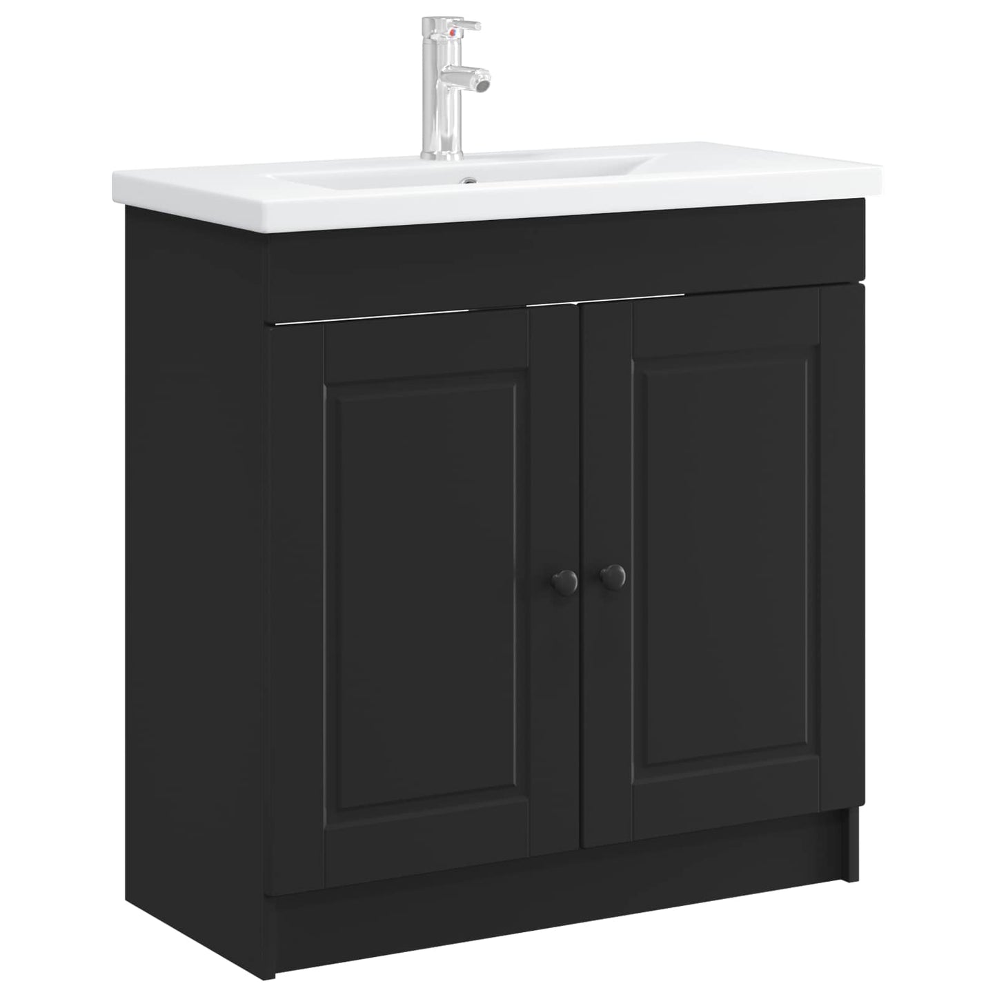 vidaXL Ντουλάπι κάτω από τον νιπτήρα Μαύρο 78,5 x 37,5 x 81 εκ