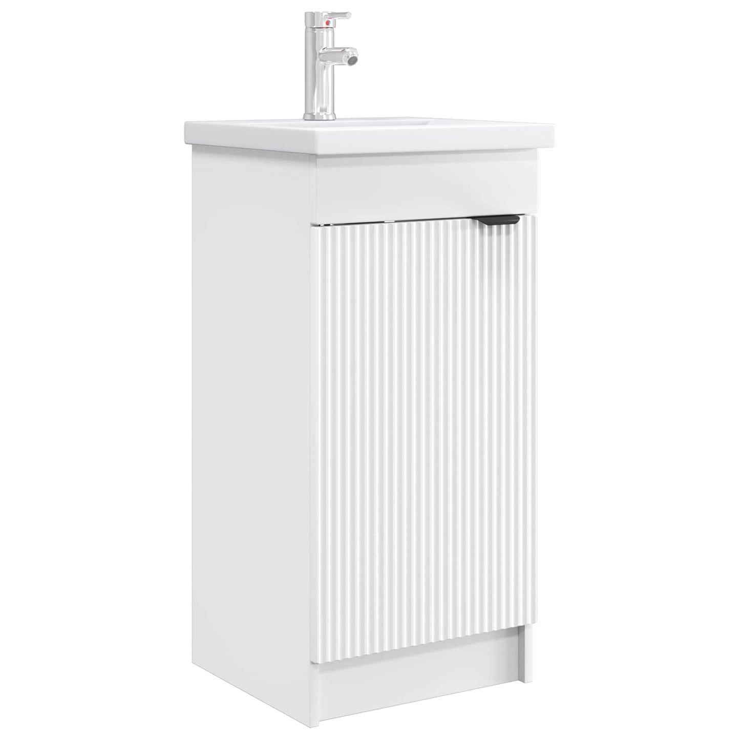 vidaXL Καθρέφτης μπάνιου με νιπτήρα Λευκό 42 x 40 x 84,5 εκ