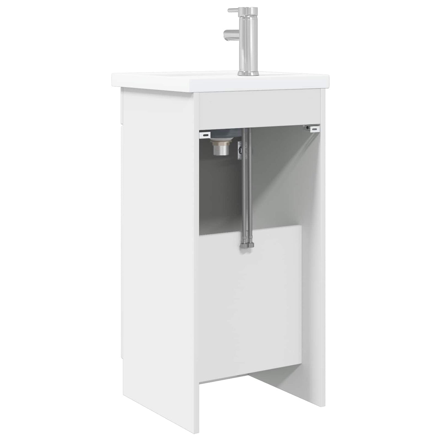 vidaXL Καθρέφτης μπάνιου με νιπτήρα Λευκό 42 x 40 x 84,5 εκ