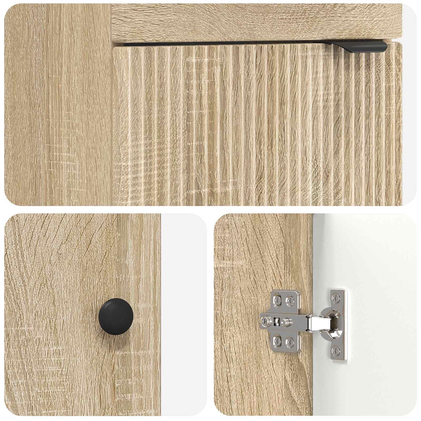 vidaXL Καθρέφτης μπάνιου με νιπτήρα Sonoma Δρυς 42 x 40 x 84,5 εκ
